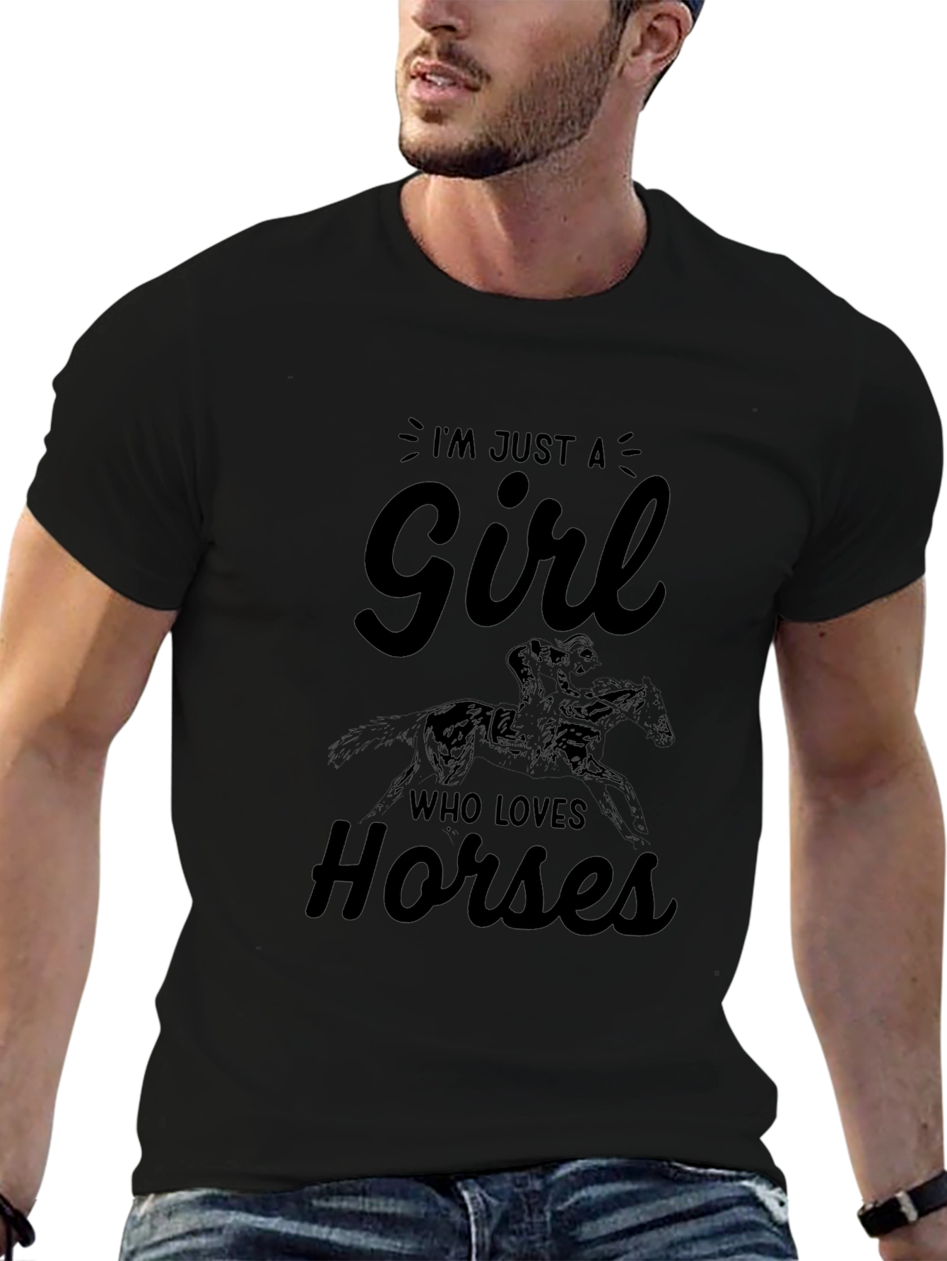 Girl Who Loves Horses T-Shirt - Equestrian Style