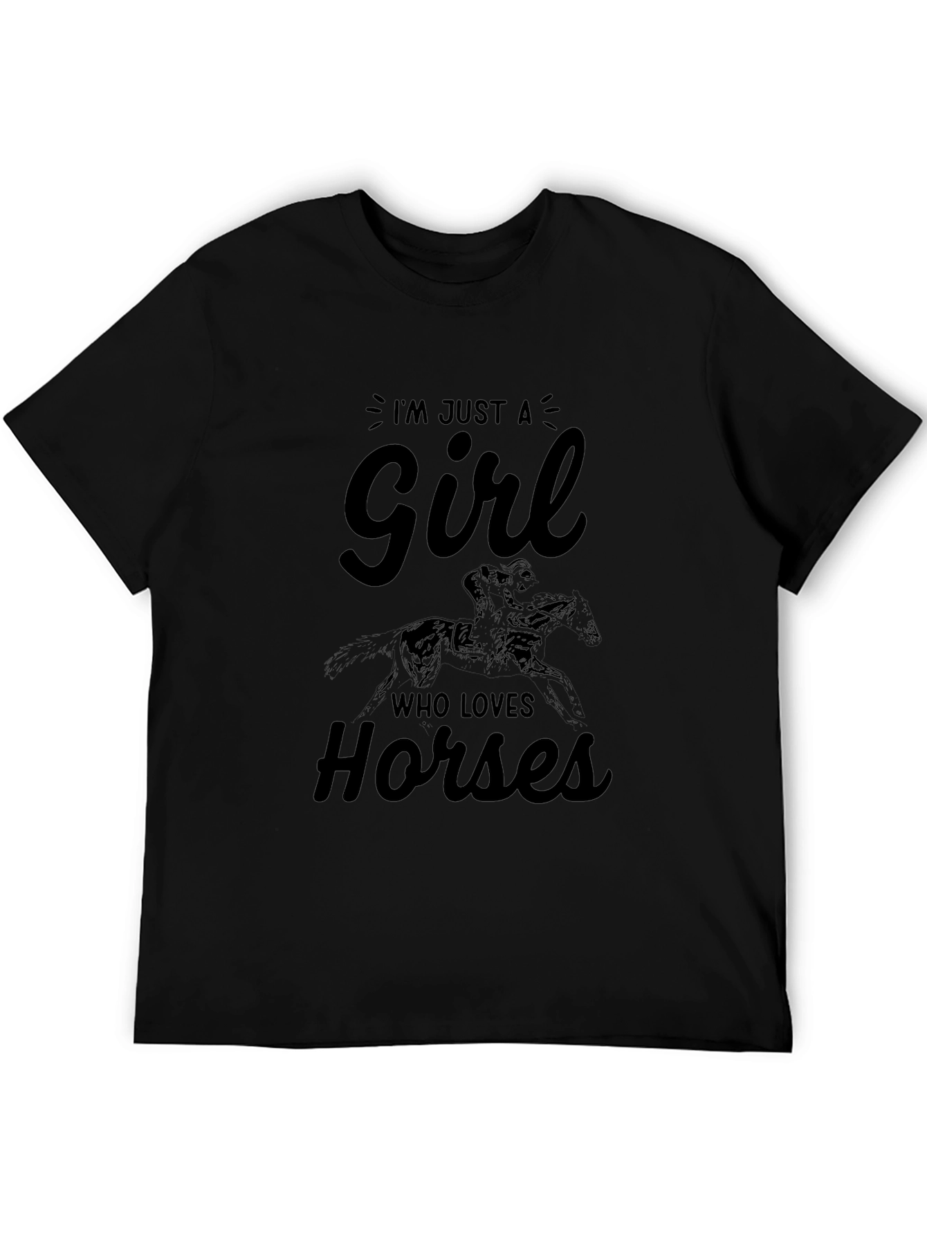 Girl Who Loves Horses T-Shirt - Equestrian Style