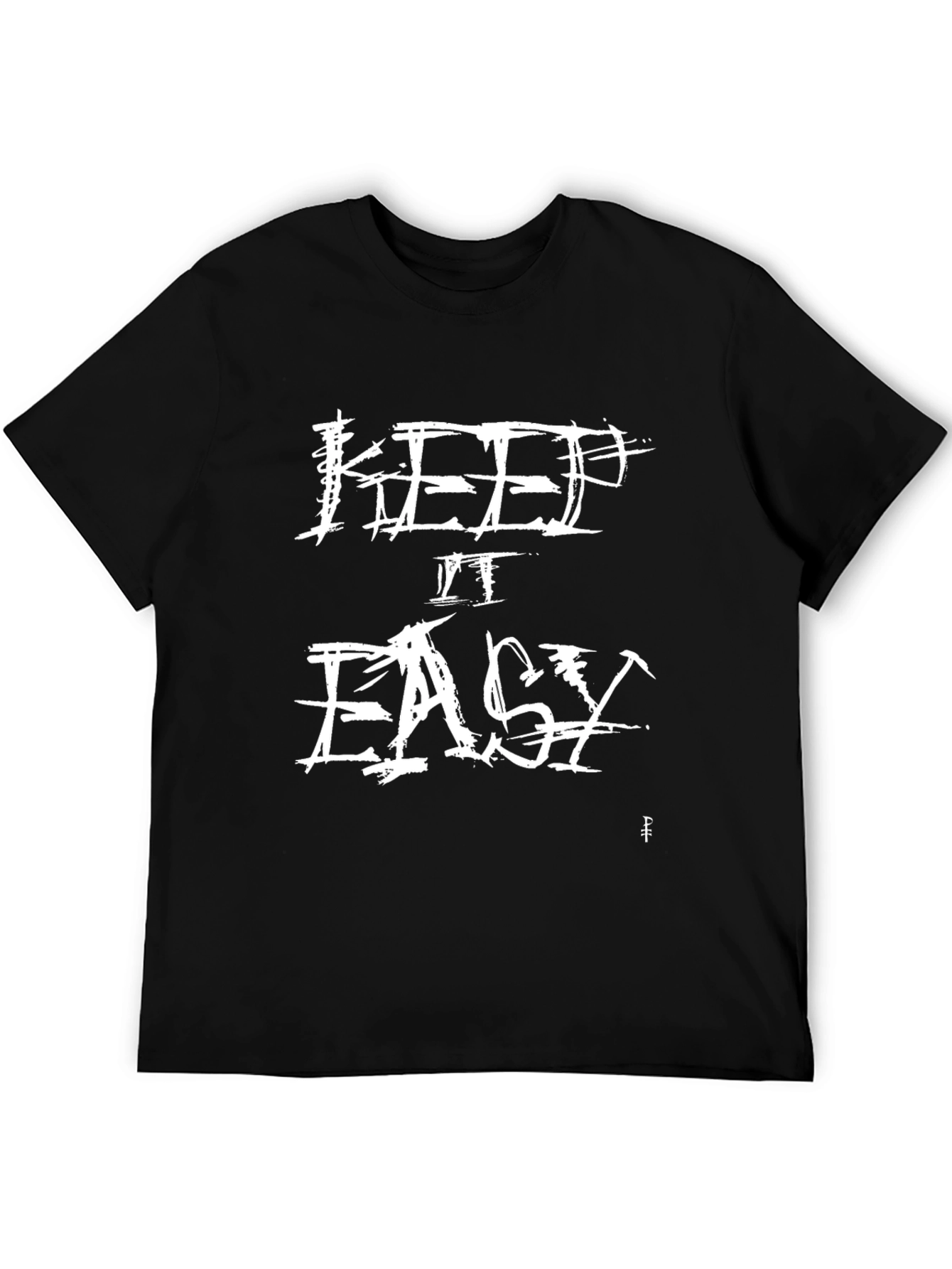 Keep It Easy Black Graphic T-Shirt