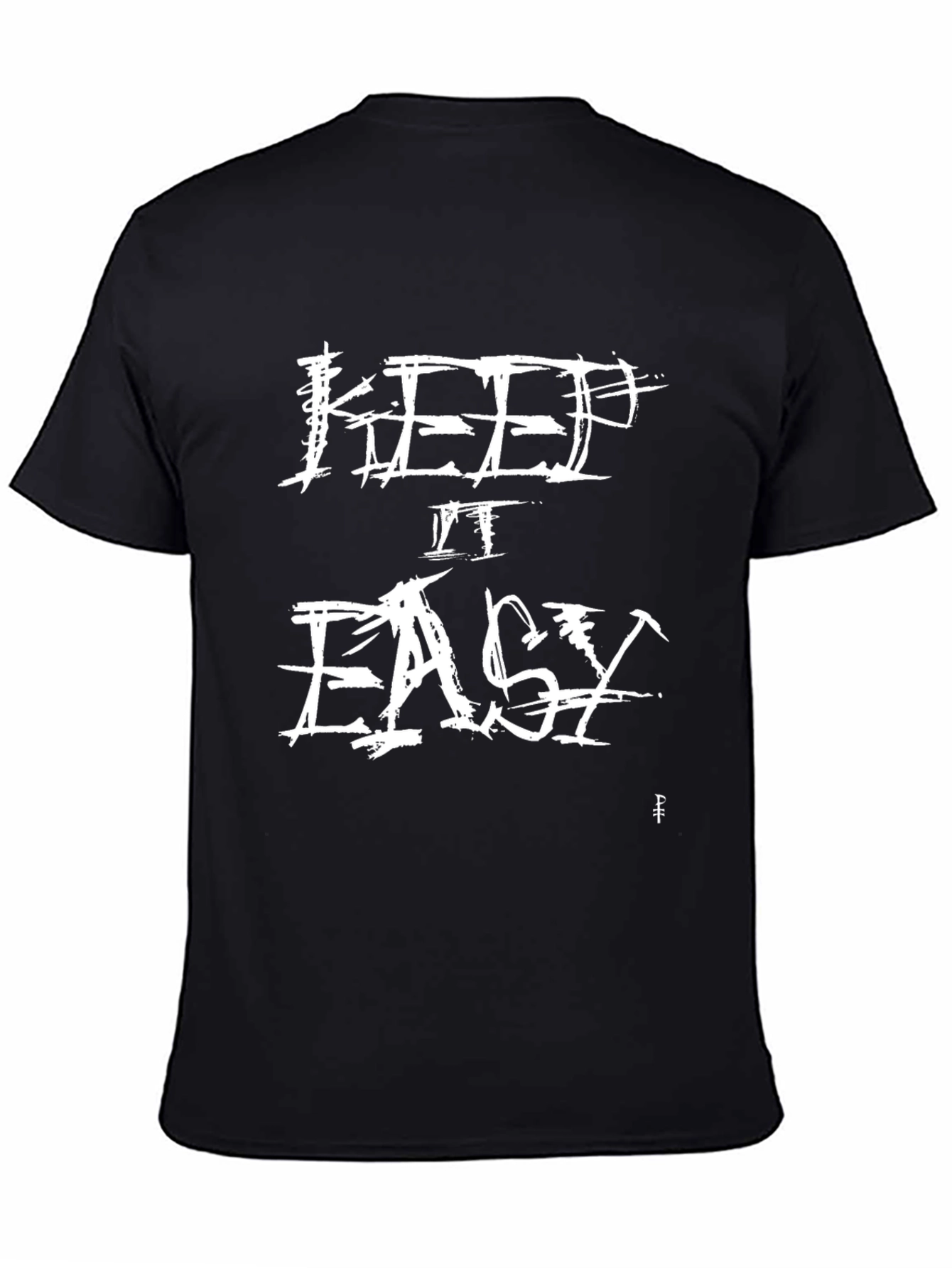 Keep It Easy Black Graphic T-Shirt