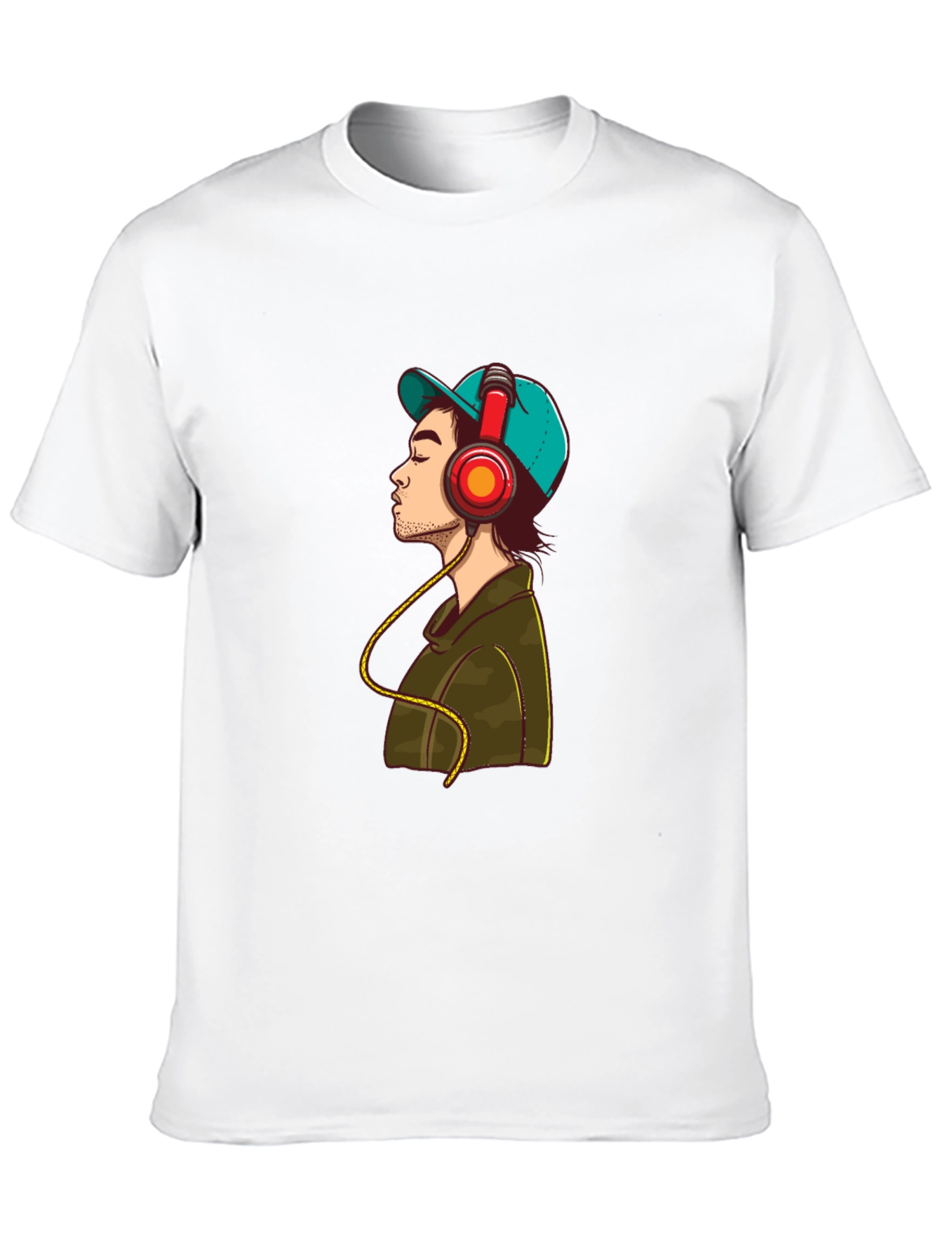 Man in Headphones Graphic T-Shirt