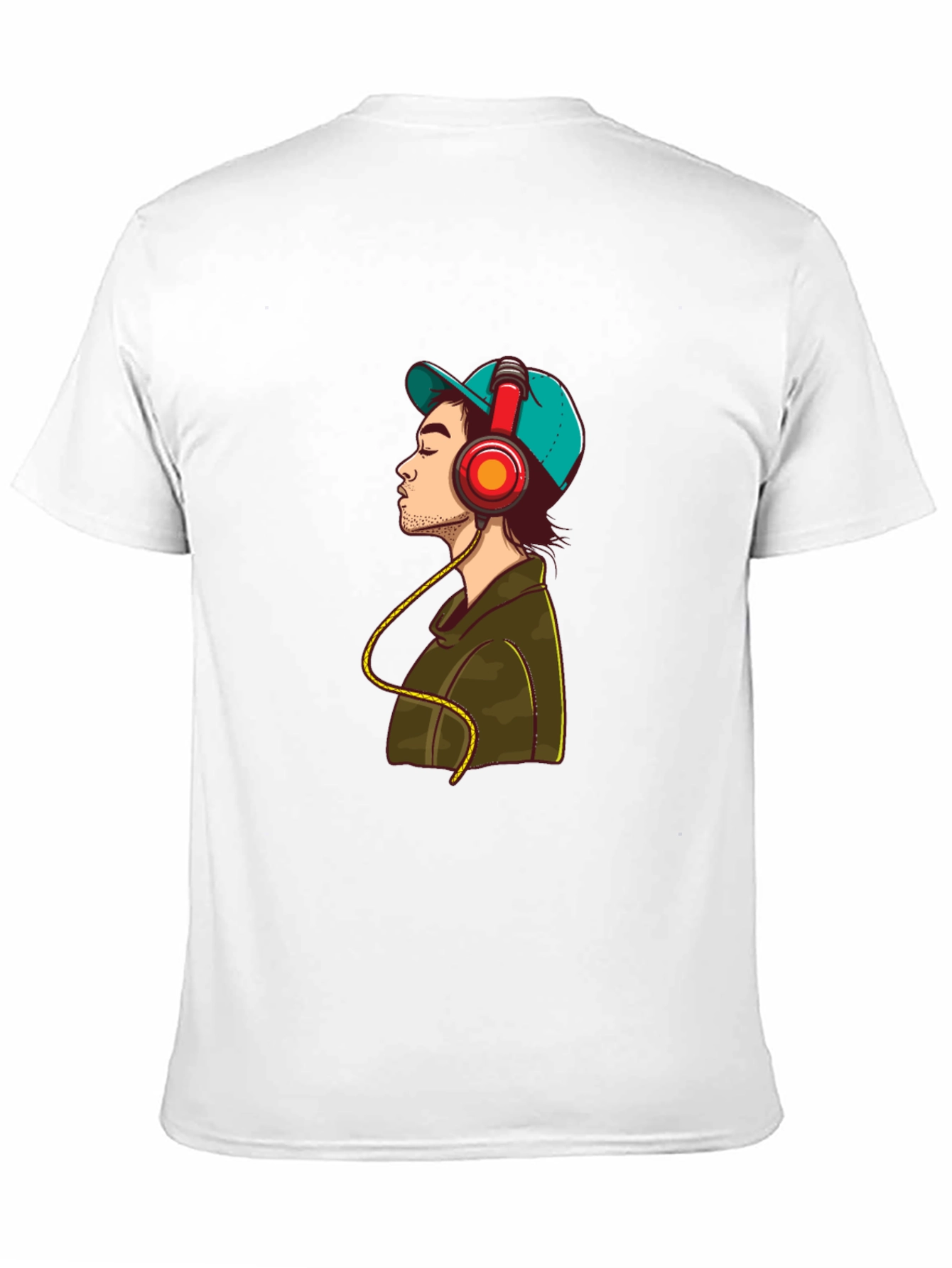 Man in Headphones Graphic T-Shirt