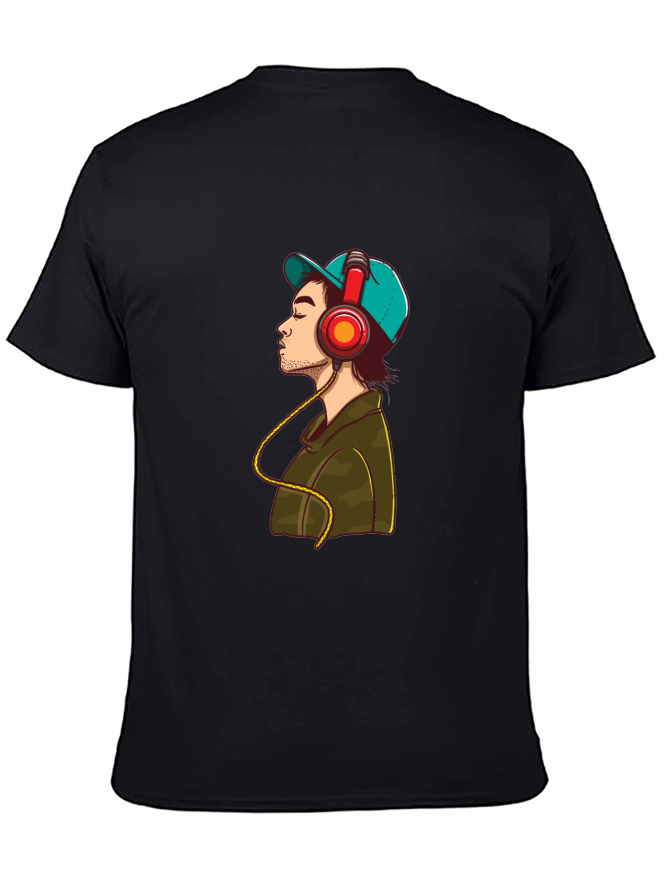 Man in Headphones Graphic T-Shirt