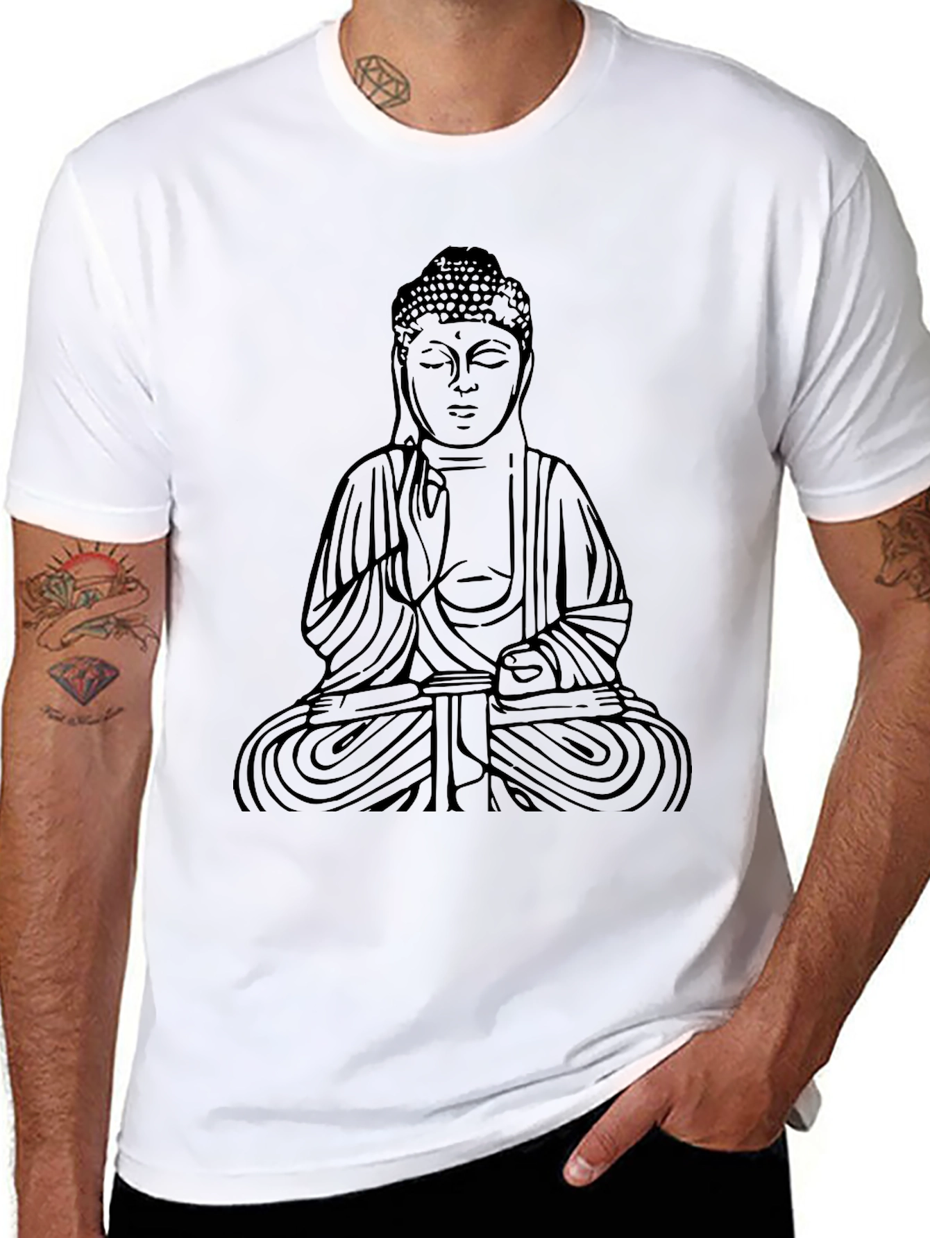 Buddha Graphic Black T-Shirt