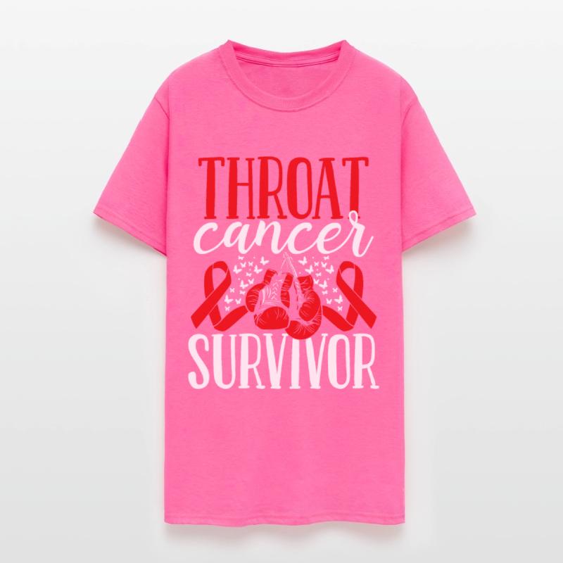Throat Cancer Awareness Ribbon Gloves Survivor