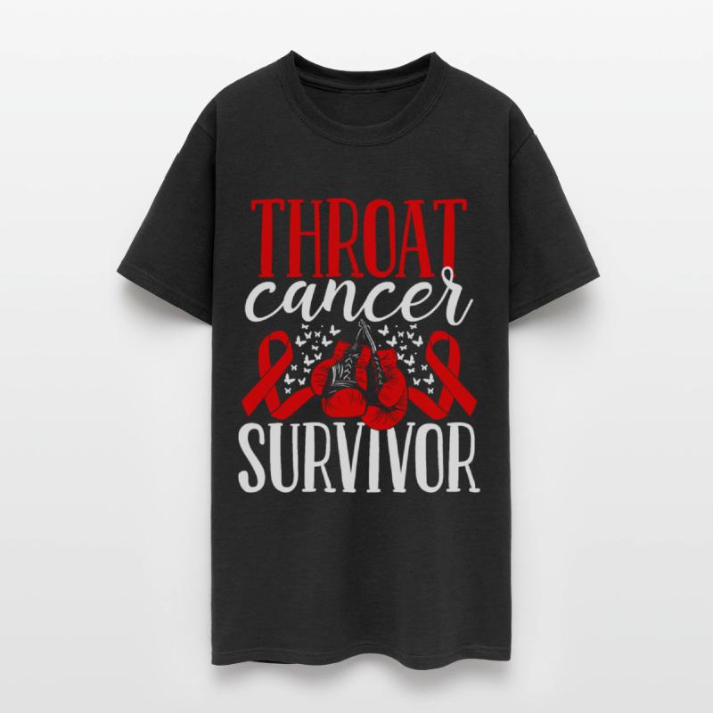 Throat Cancer Awareness Ribbon Gloves Survivor