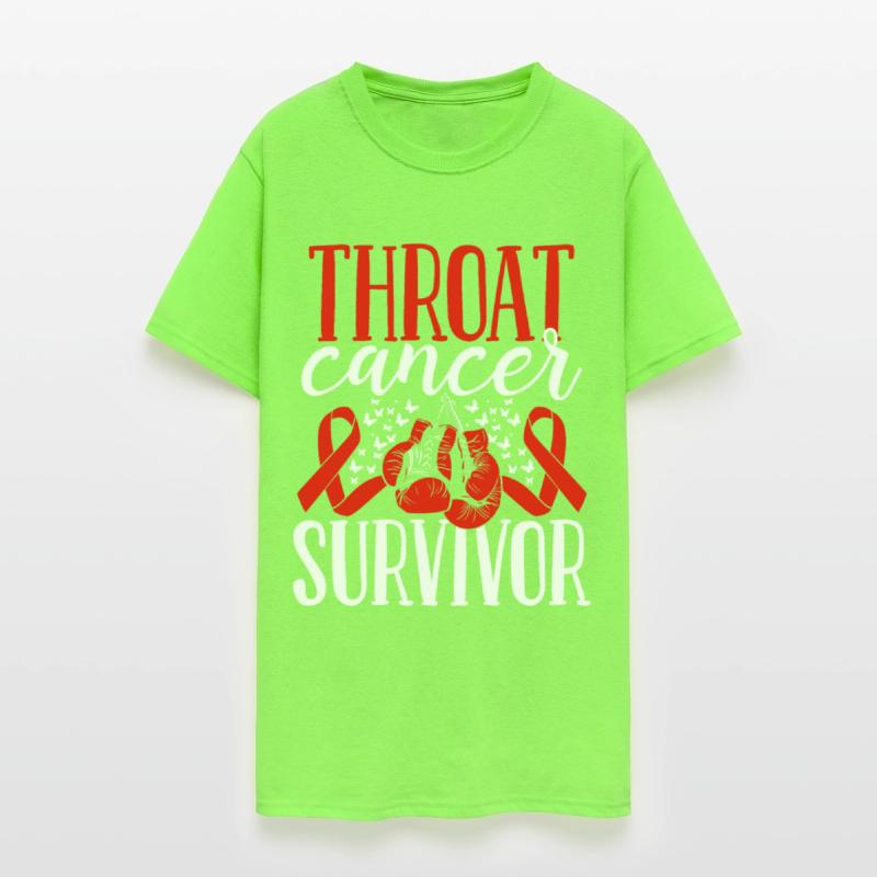 Throat Cancer Awareness Ribbon Gloves Survivor