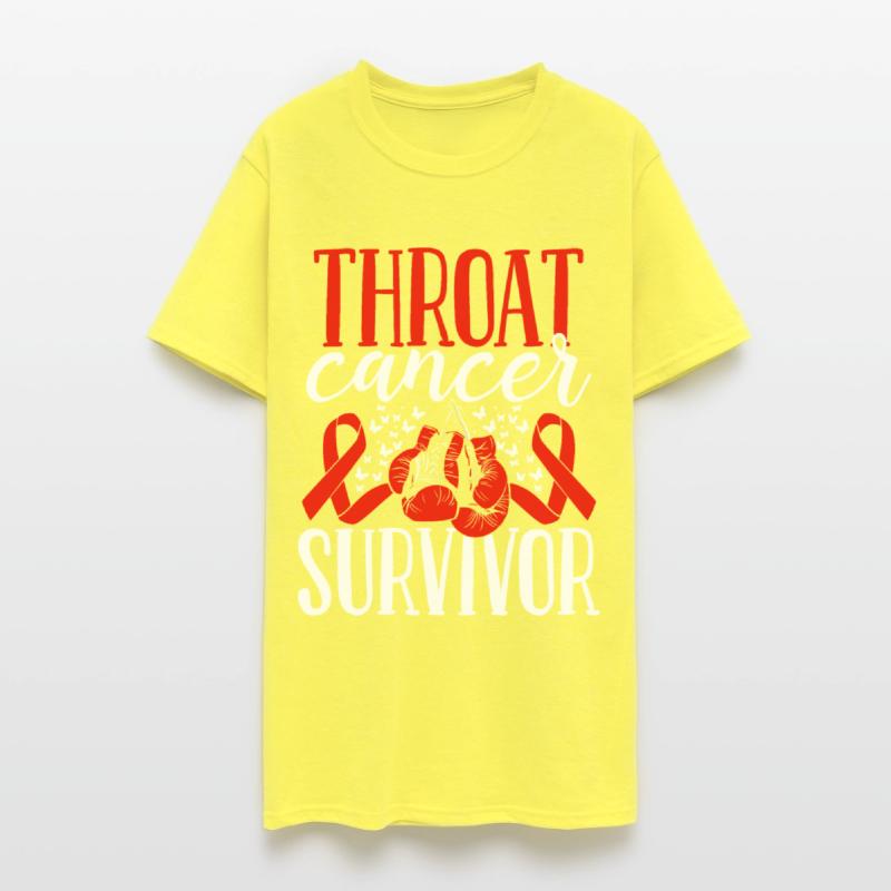 Throat Cancer Awareness Ribbon Gloves Survivor