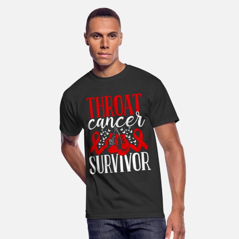 Throat Cancer Awareness Ribbon Gloves Survivor