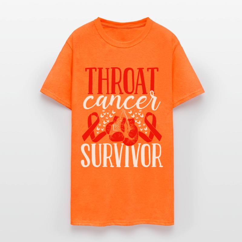 Throat Cancer Awareness Ribbon Gloves Survivor