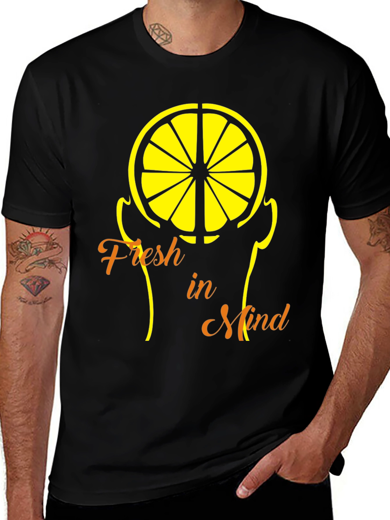 Fresh Mind Lemon Graphic Tee - Cool Summer Style
