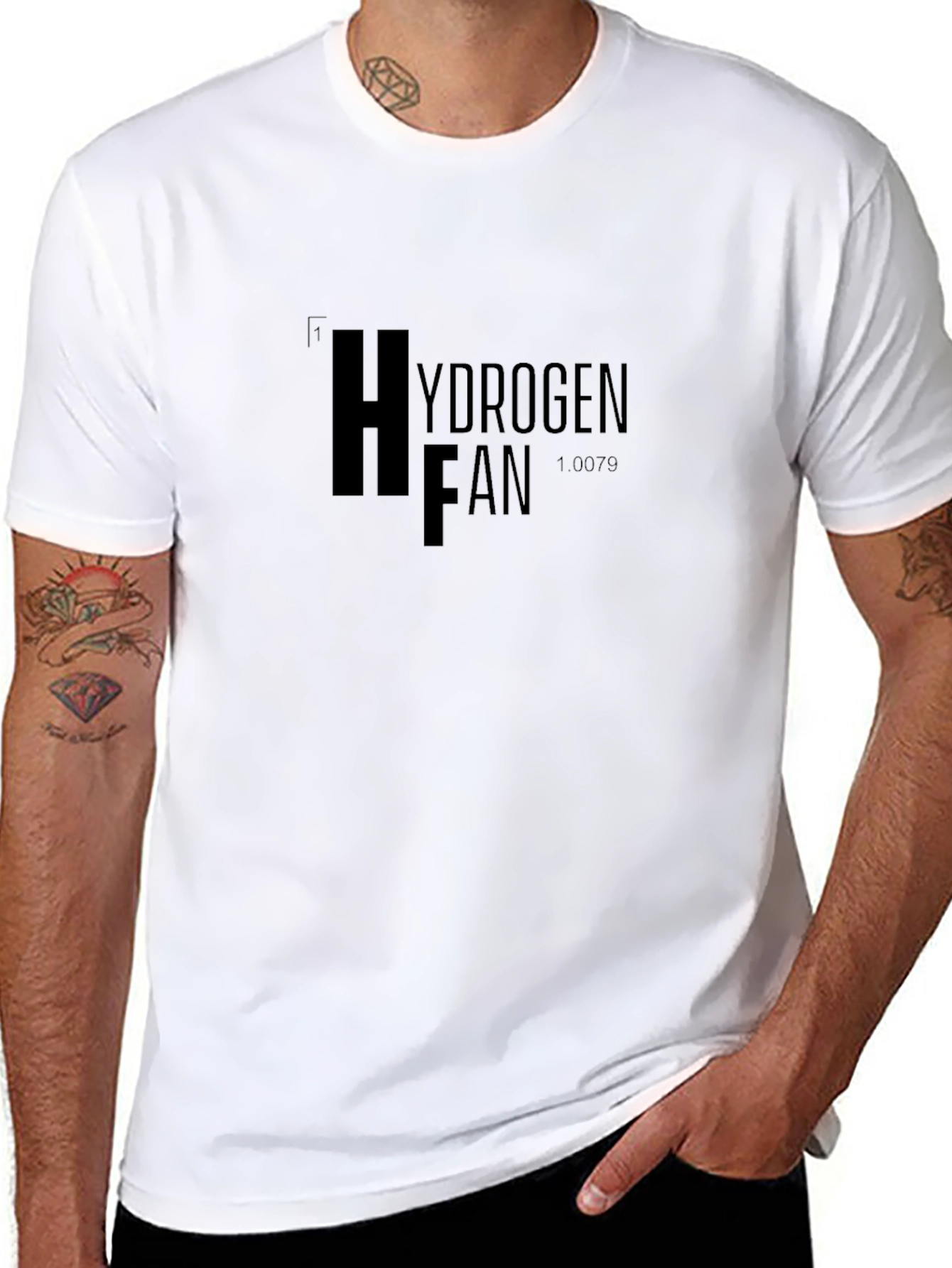 Hydrogen Fan Black T-Shirt