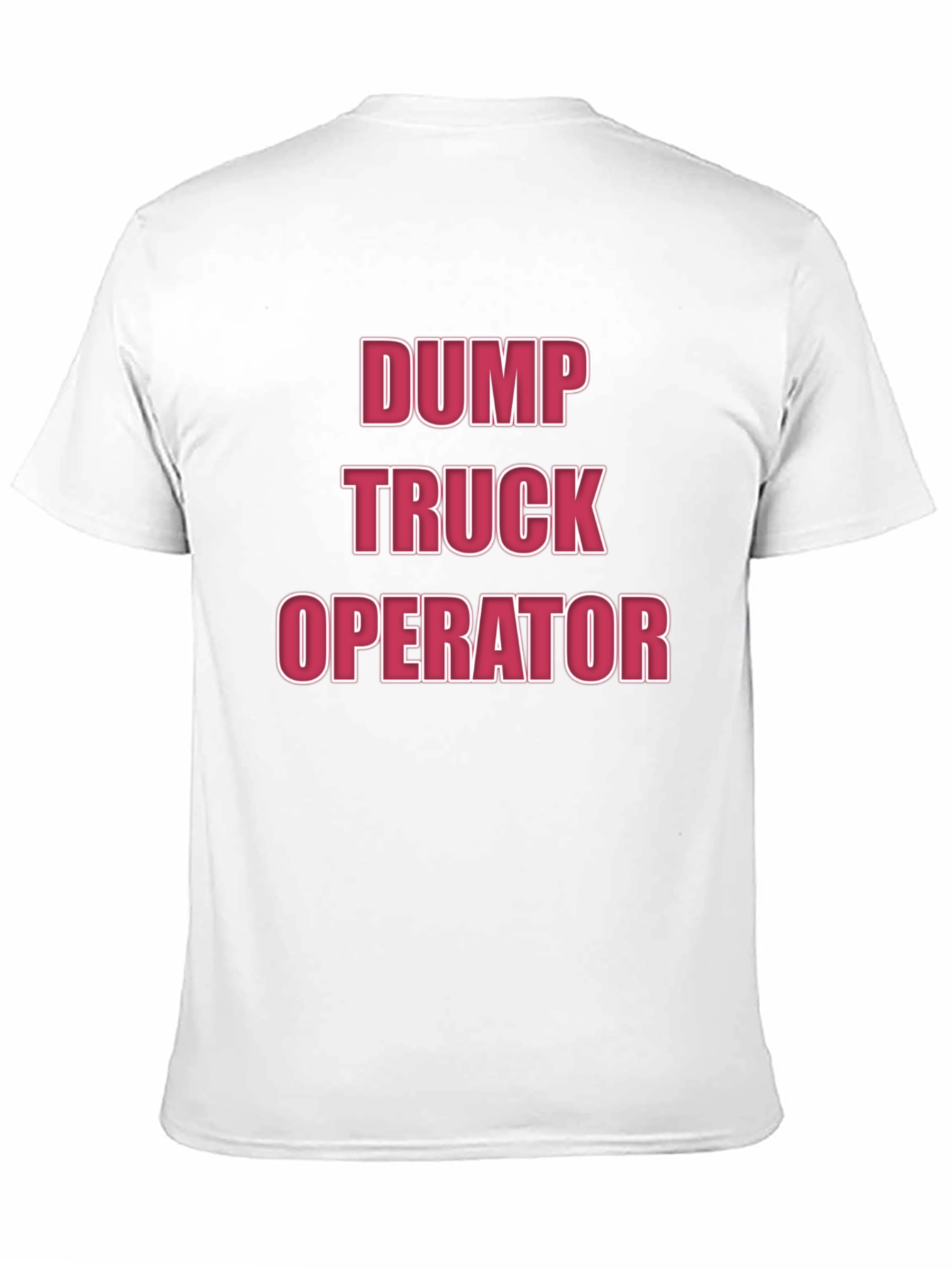 Dump Truck Operator T-Shirt - Black Crew Neck