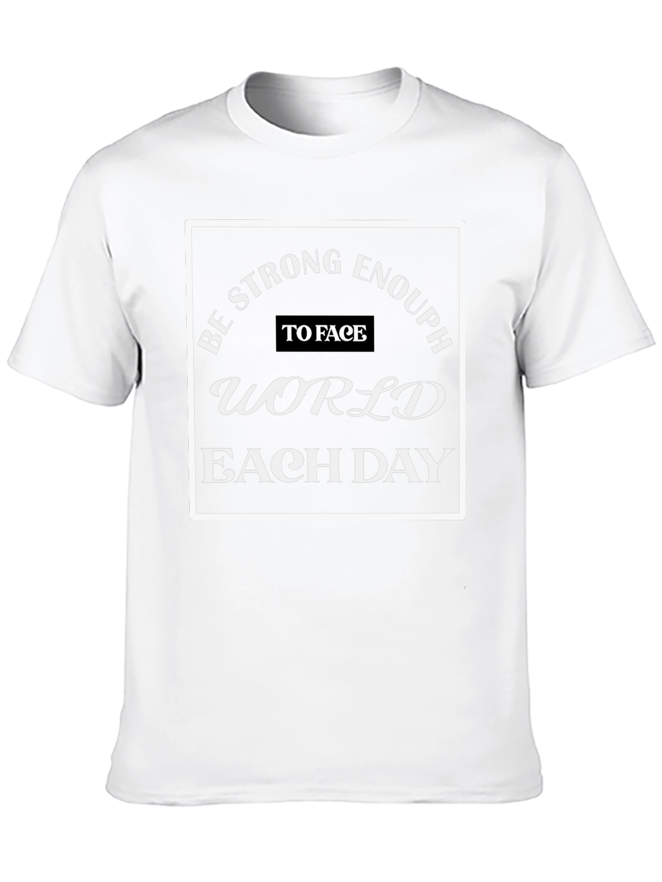 Be Strong Enough T-Shirt - Black Cotton Blend