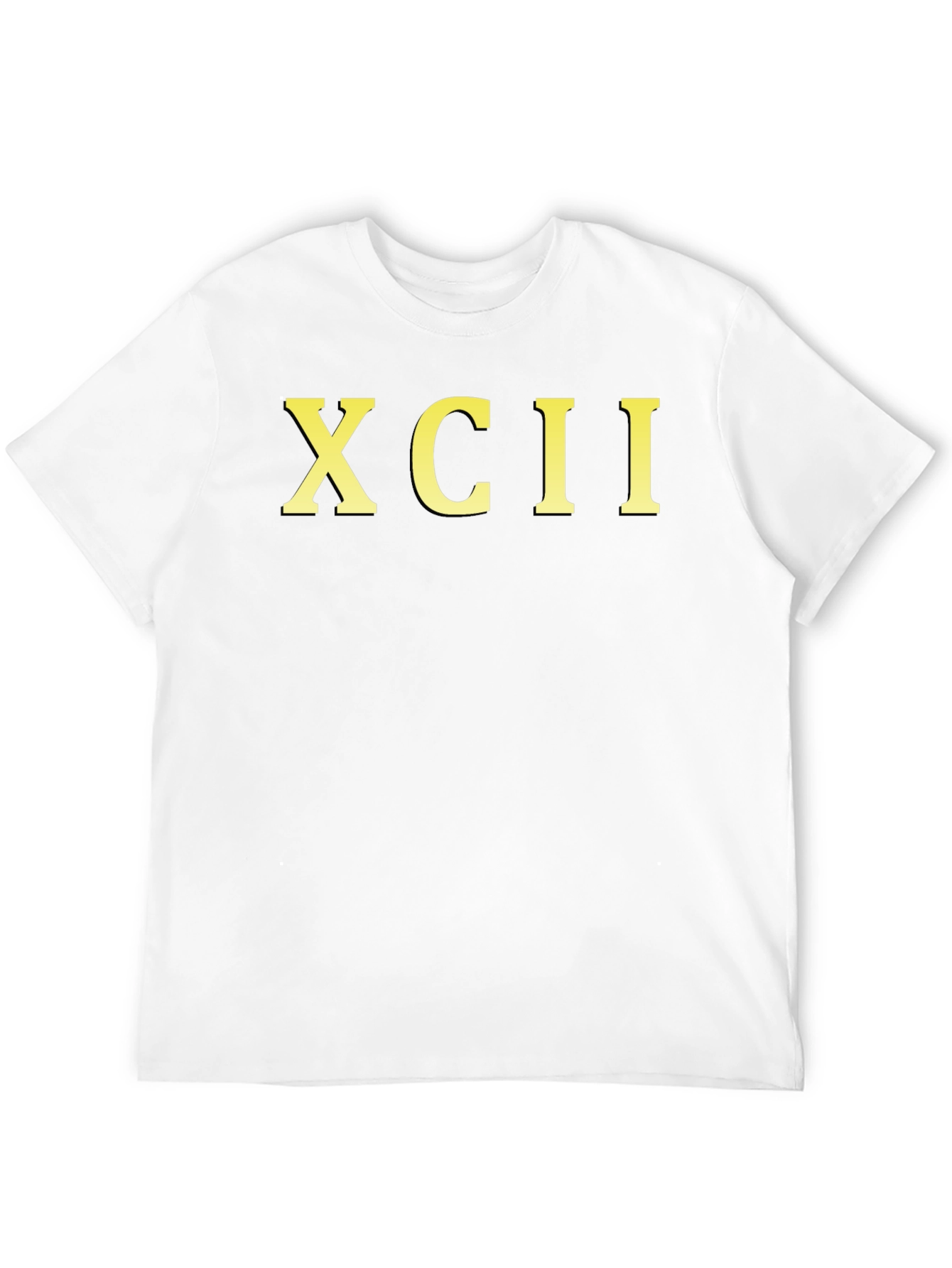 XCII Roman Numerals T-Shirt - Black