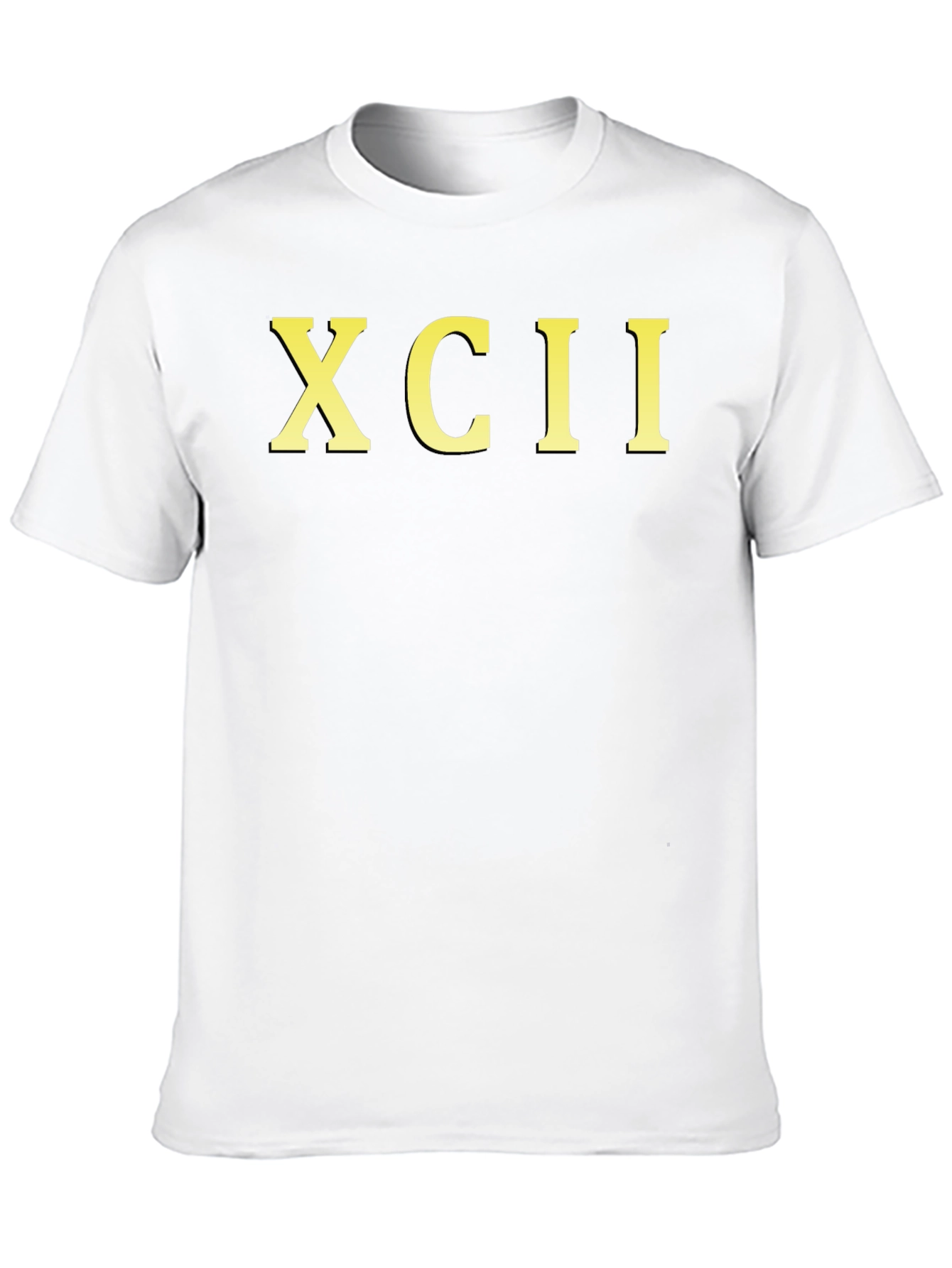 XCII Roman Numerals T-Shirt - Black