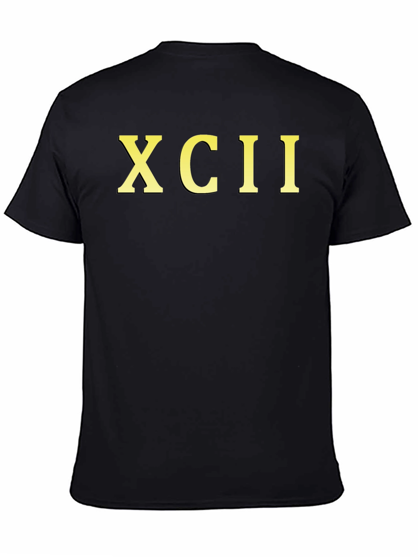 XCII Roman Numerals T-Shirt - Black