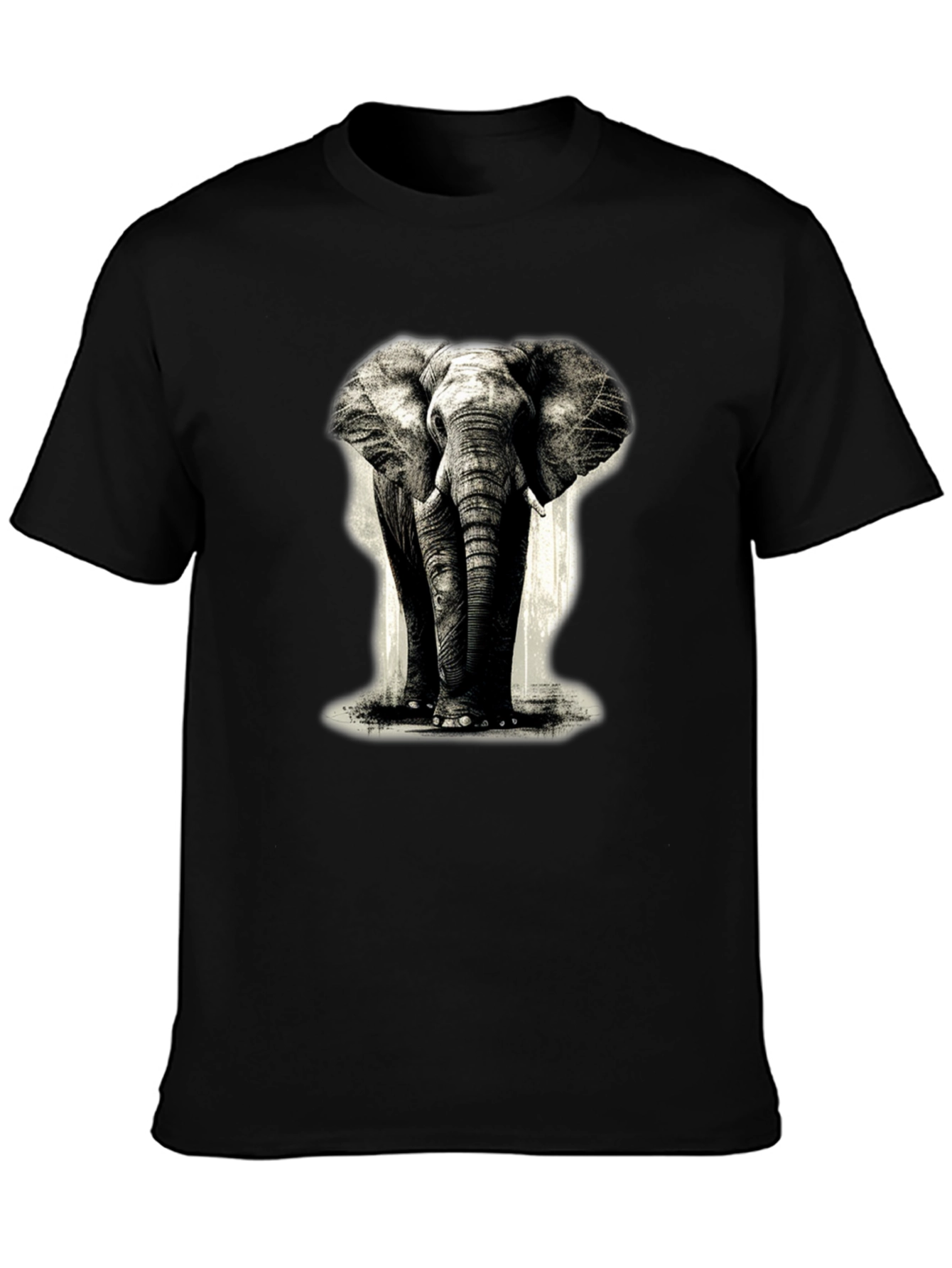 Elephant Graphic Black T-Shirt