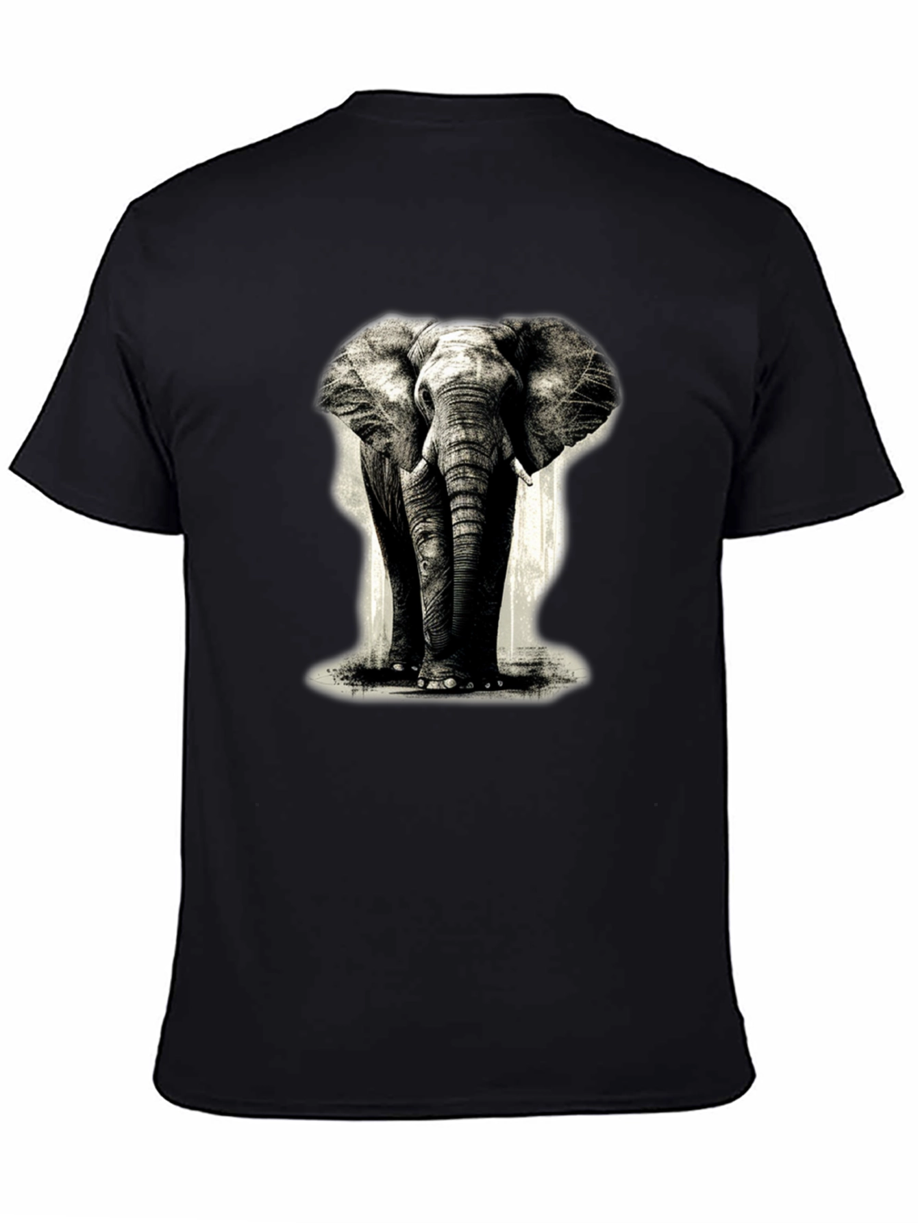 Elephant Graphic Black T-Shirt