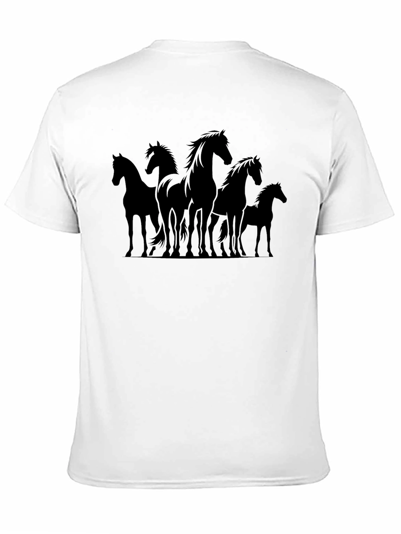 Silhouette Horse T-Shirt - Black Graphic Tee