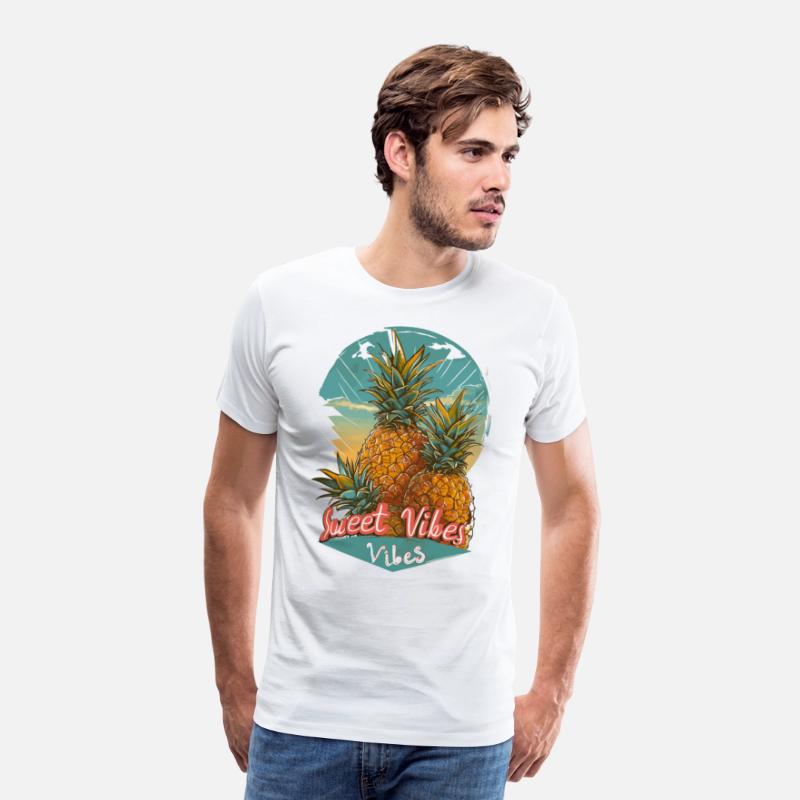 Tropical Pineapple Vibes Beach Sunset Fruit