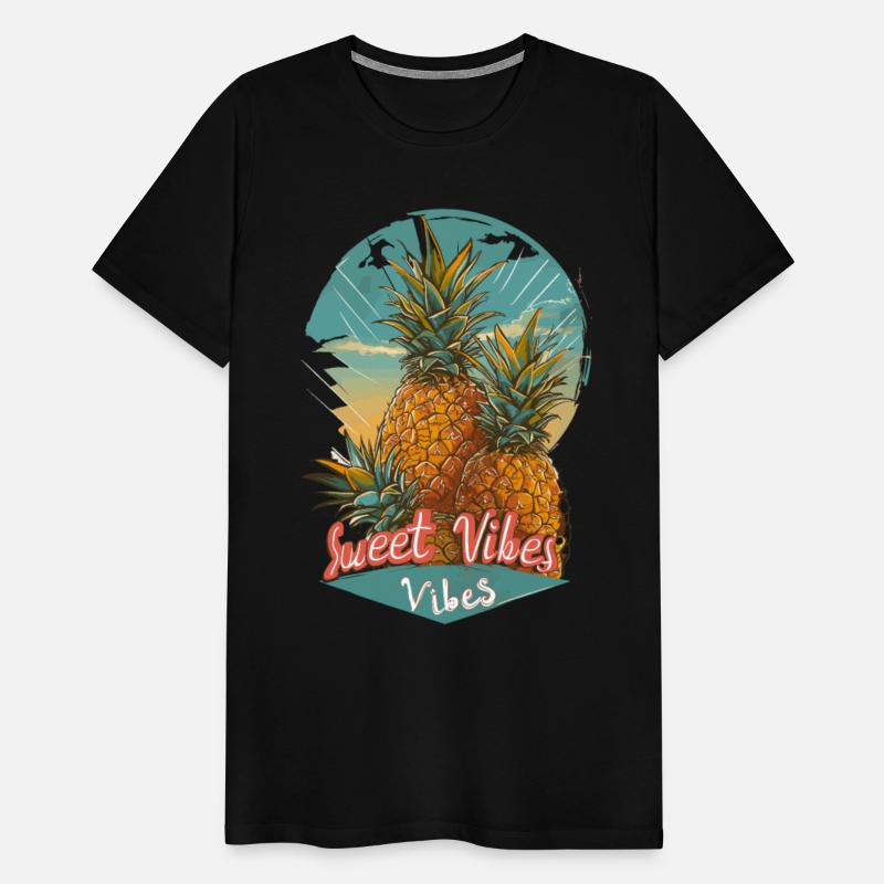 Tropical Pineapple Vibes Beach Sunset Fruit