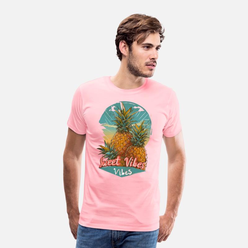 Tropical Pineapple Vibes Beach Sunset Fruit