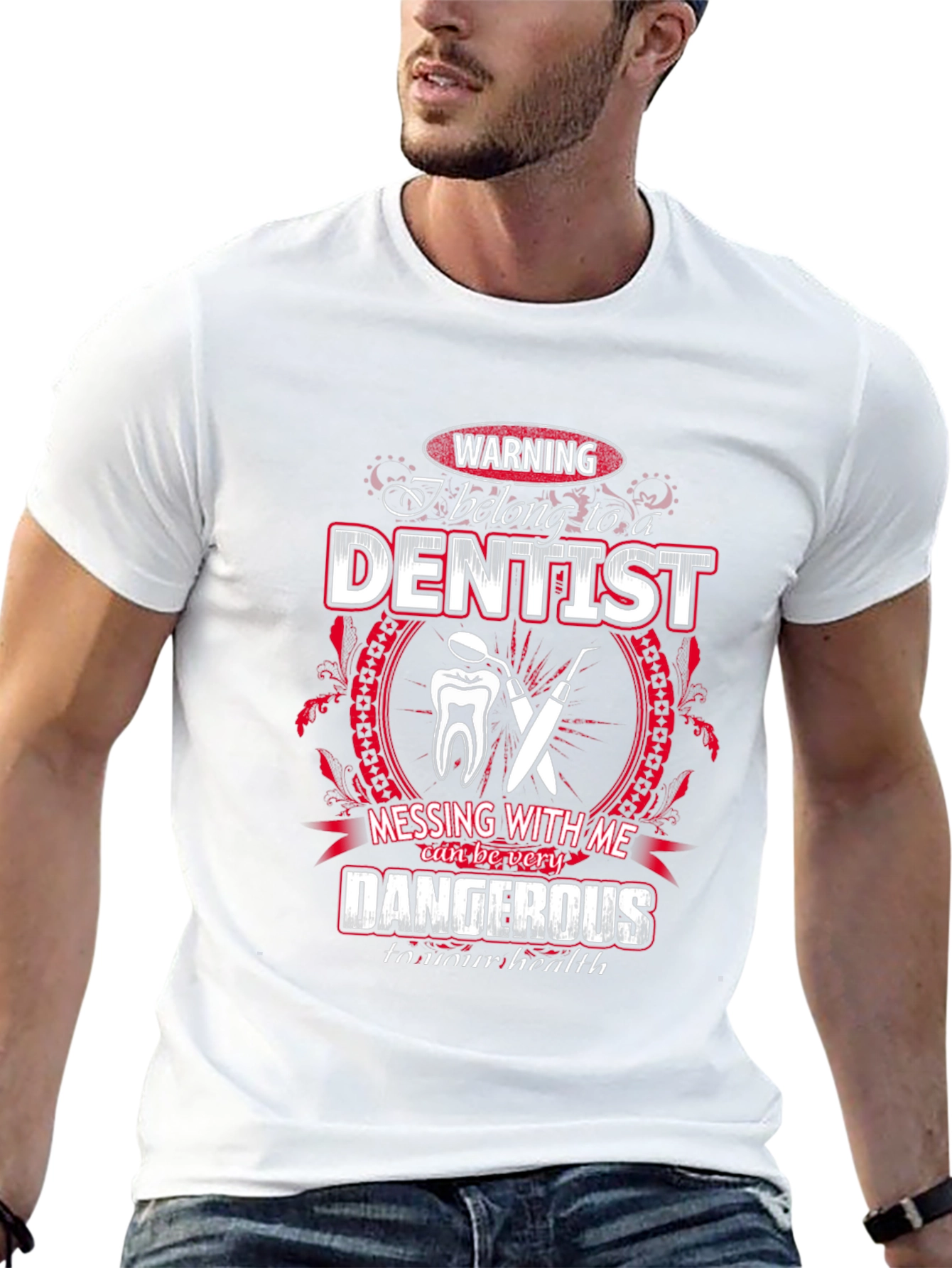 Dentist T-Shirt - Warning: Belong to a Dentist