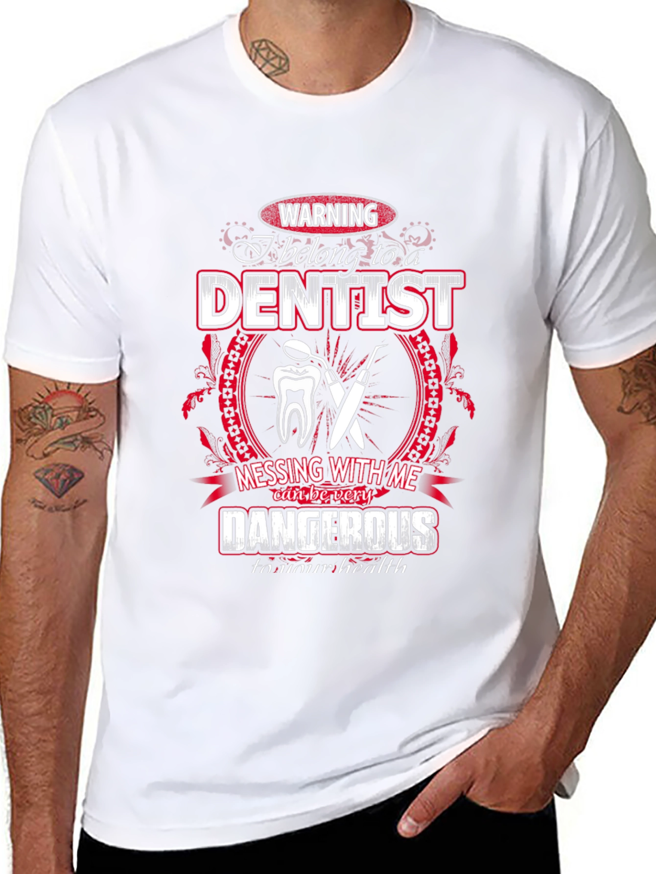 Dentist T-Shirt - Warning: Belong to a Dentist