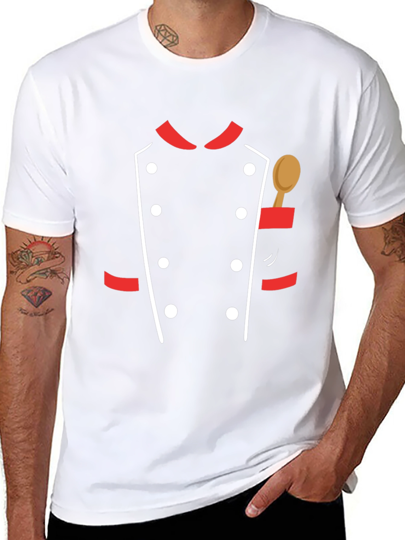 Chef Uniform T-Shirt - Fun Cook Costume Tee