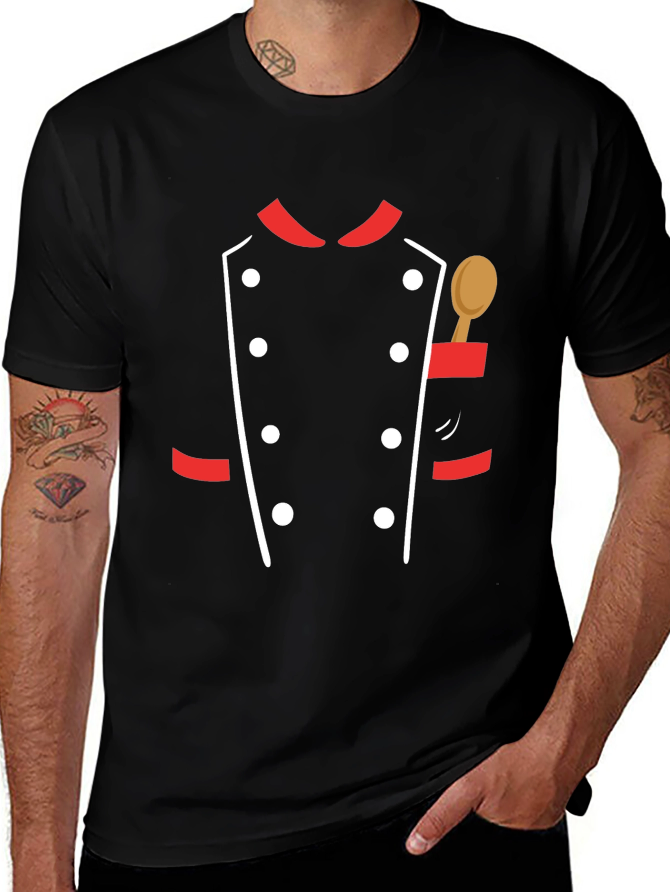 Chef Uniform T-Shirt - Fun Cook Costume Tee