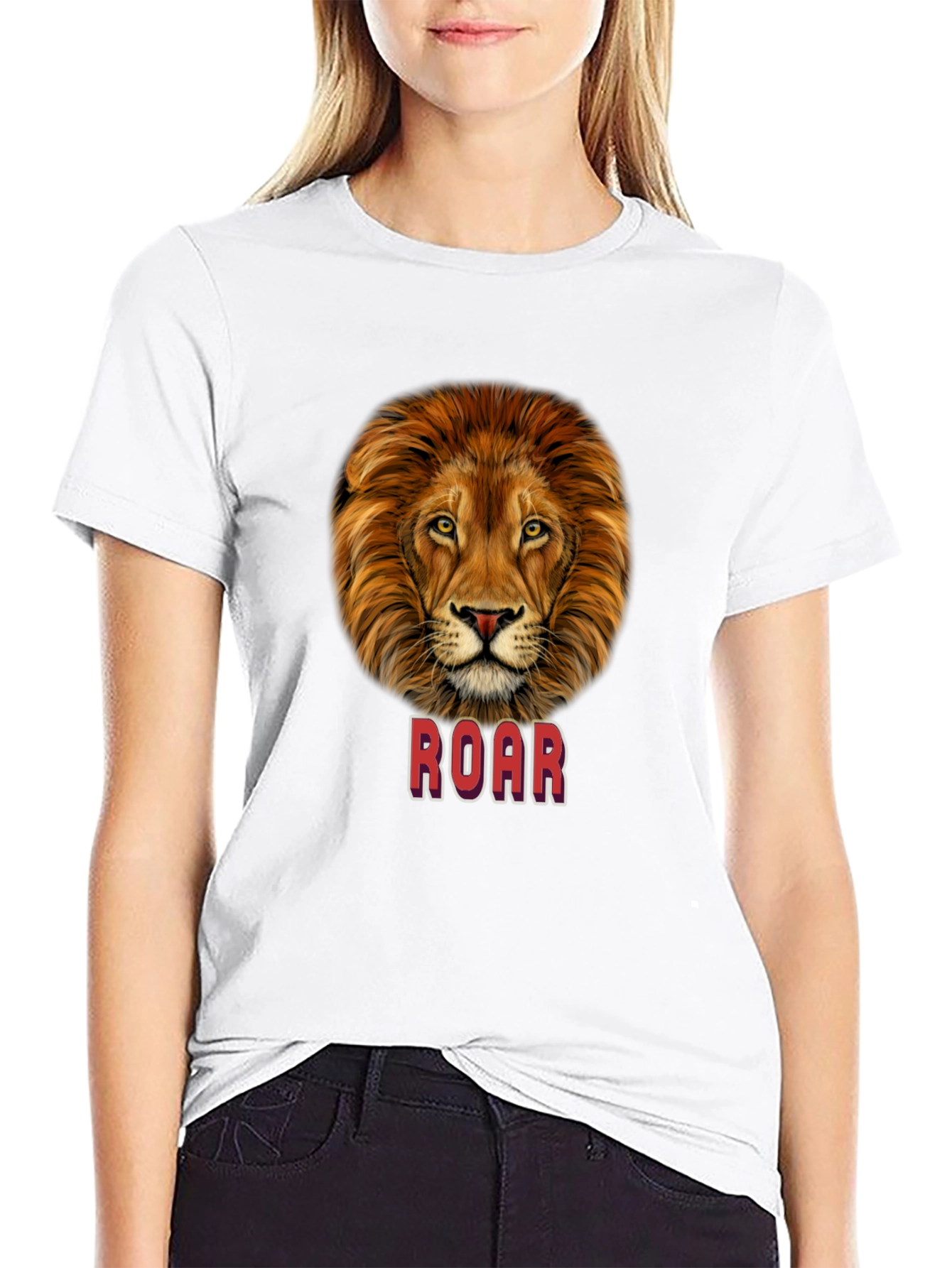 Lion Roar Graphic T-Shirt - Bold Animal Print Tee