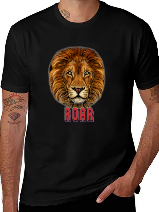 Lion Roar Graphic T-Shirt - Bold Animal Print Tee