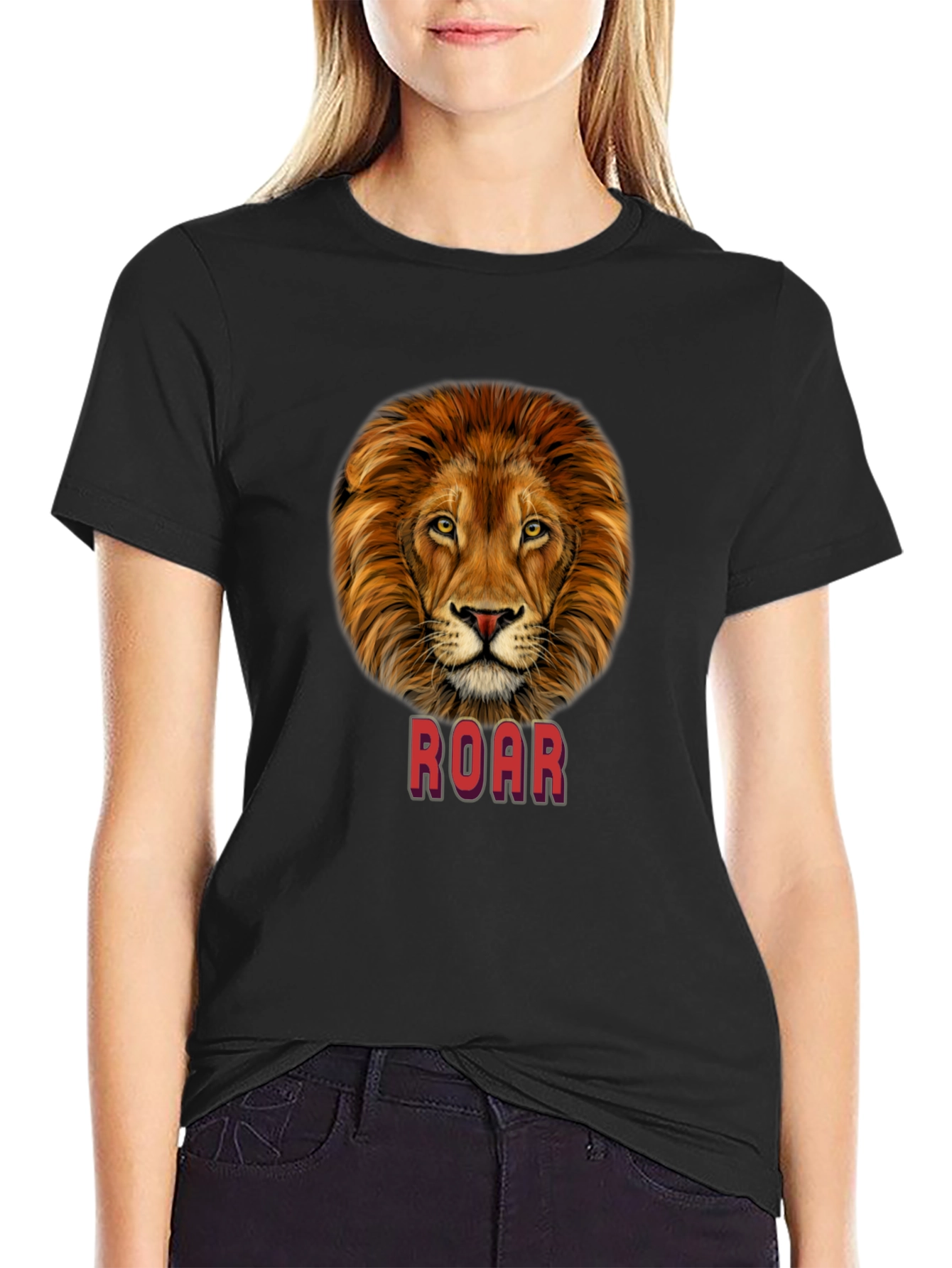 Lion Roar Graphic T-Shirt - Bold Animal Print Tee