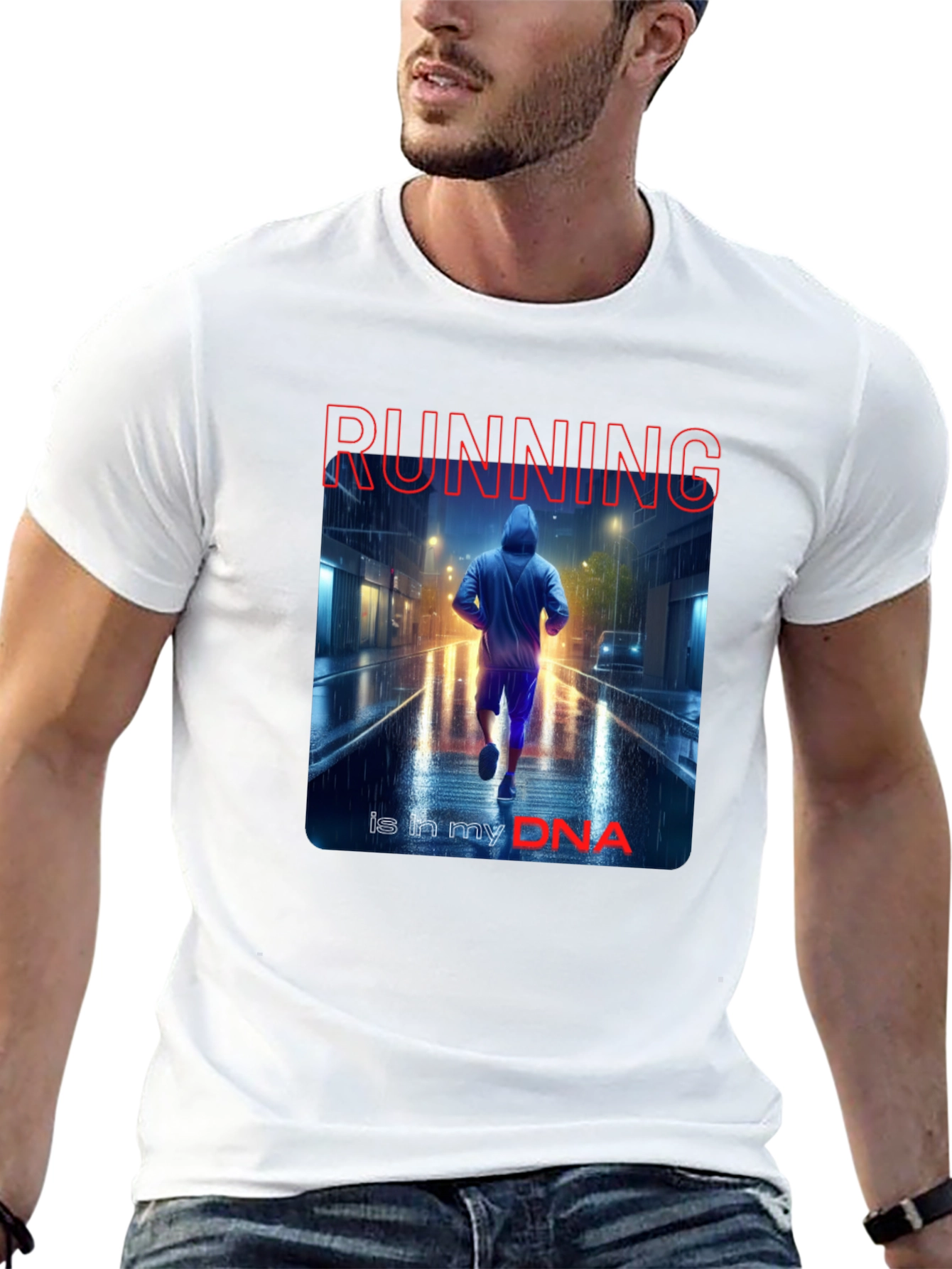 Running DNA Black Graphic Tee