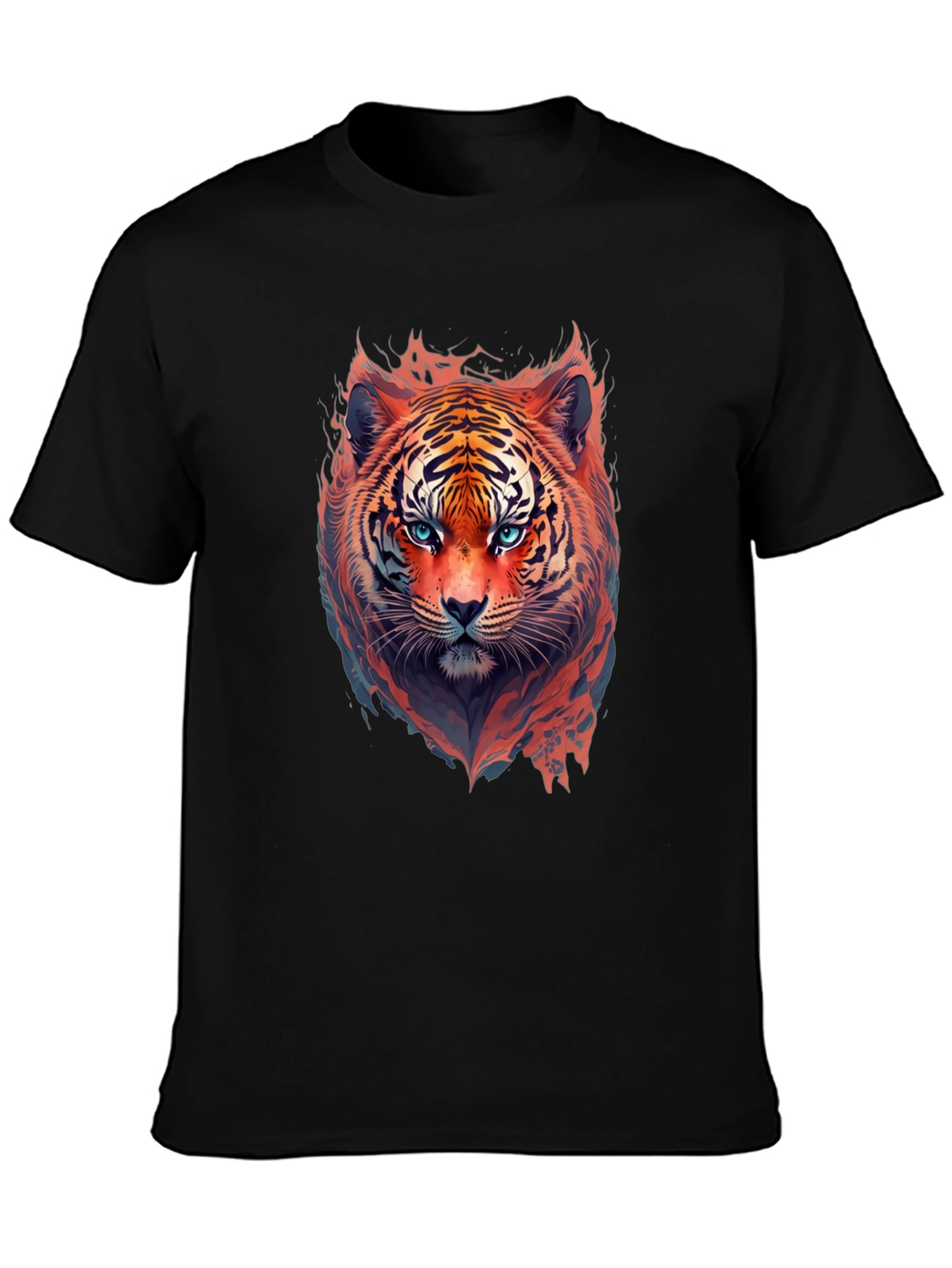 Fiery Tiger Graphic Tee - Bold Animal Print