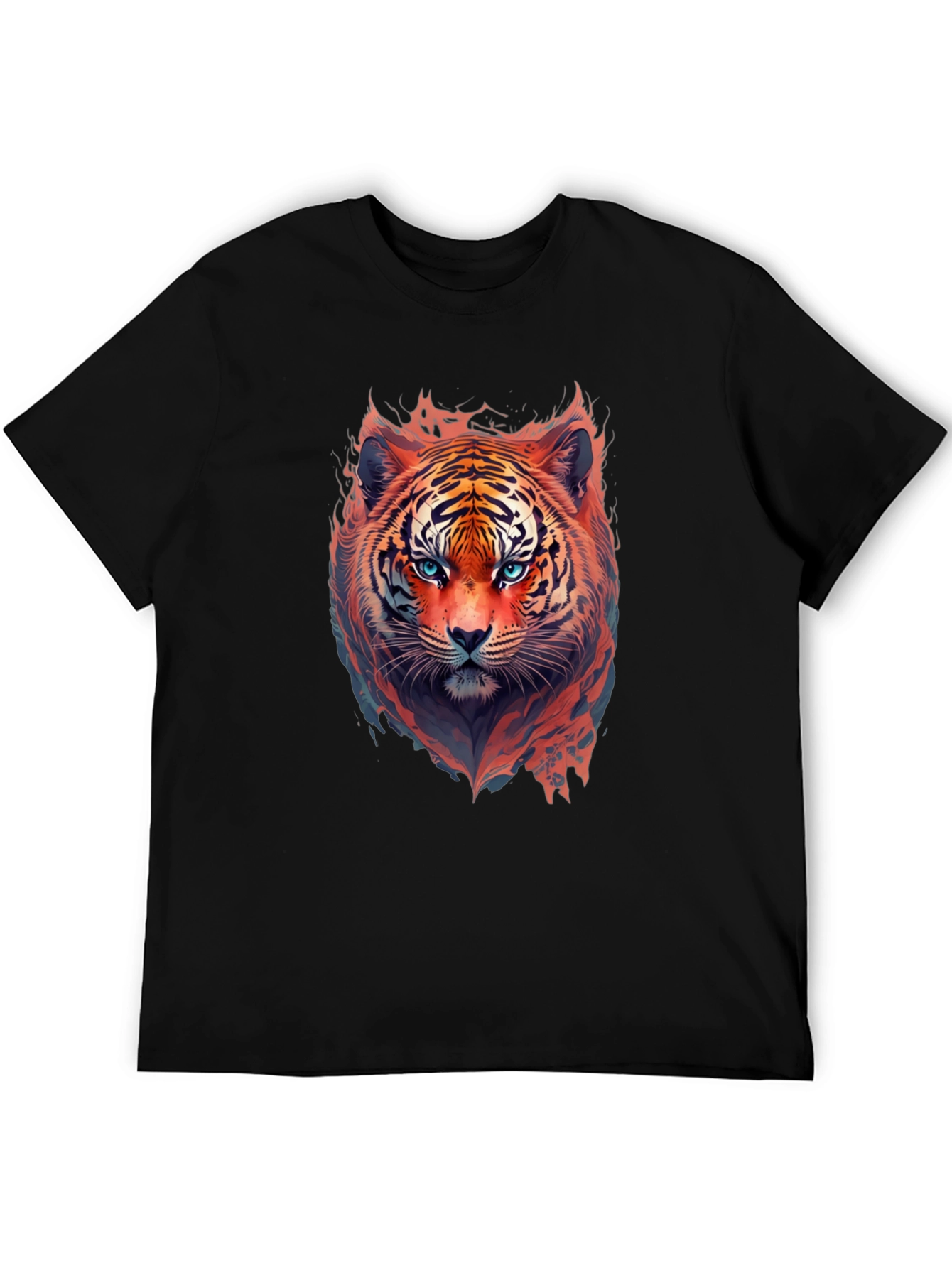 Fiery Tiger Graphic Tee - Bold Animal Print