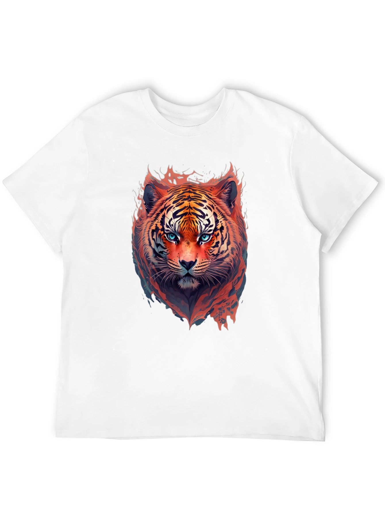 Fiery Tiger Graphic Tee - Bold Animal Print