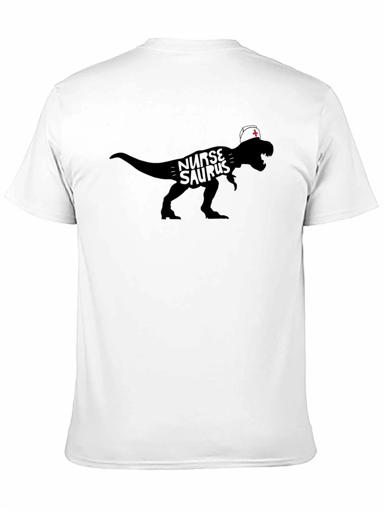 Nurse Dinosaur T-Shirt - Black Graphic Tee