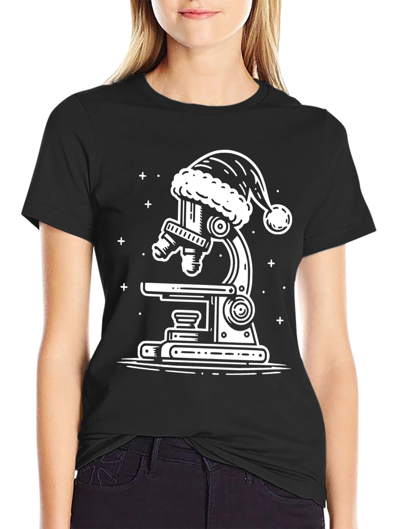 Christmas Microscope Graphic T-Shirt