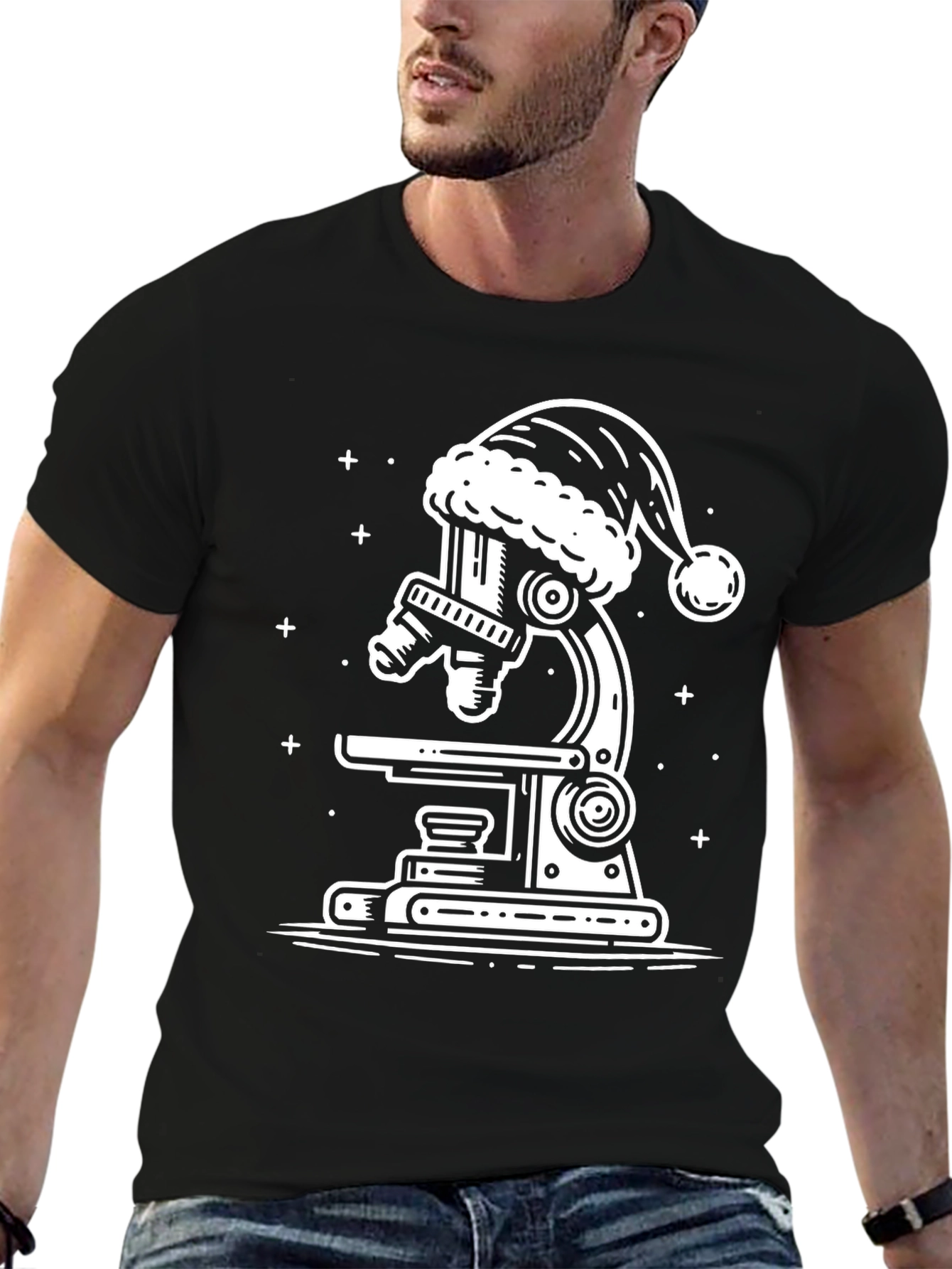 Christmas Microscope Graphic T-Shirt