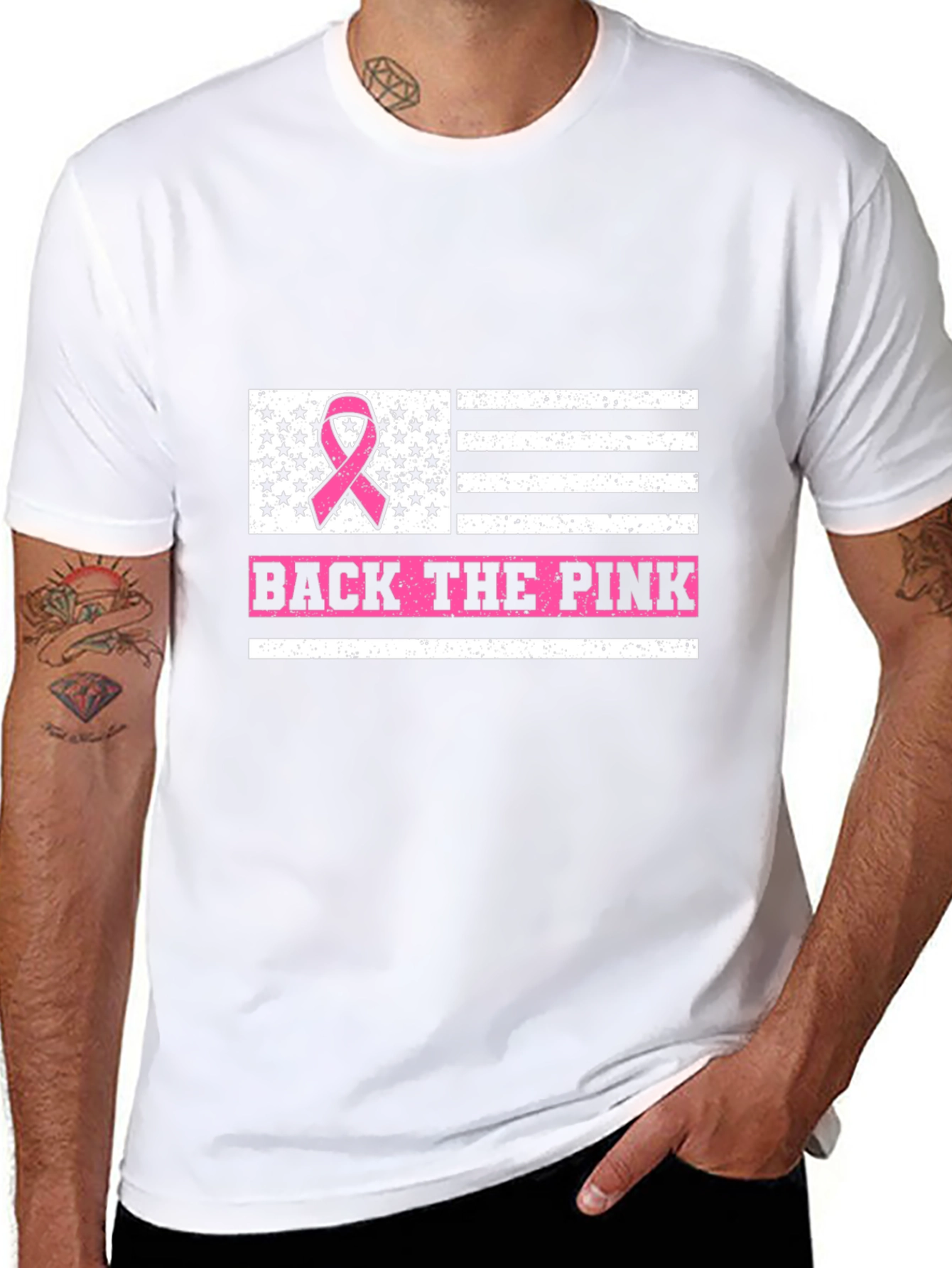 Back the Pink Breast Cancer Awareness Graphic Tee