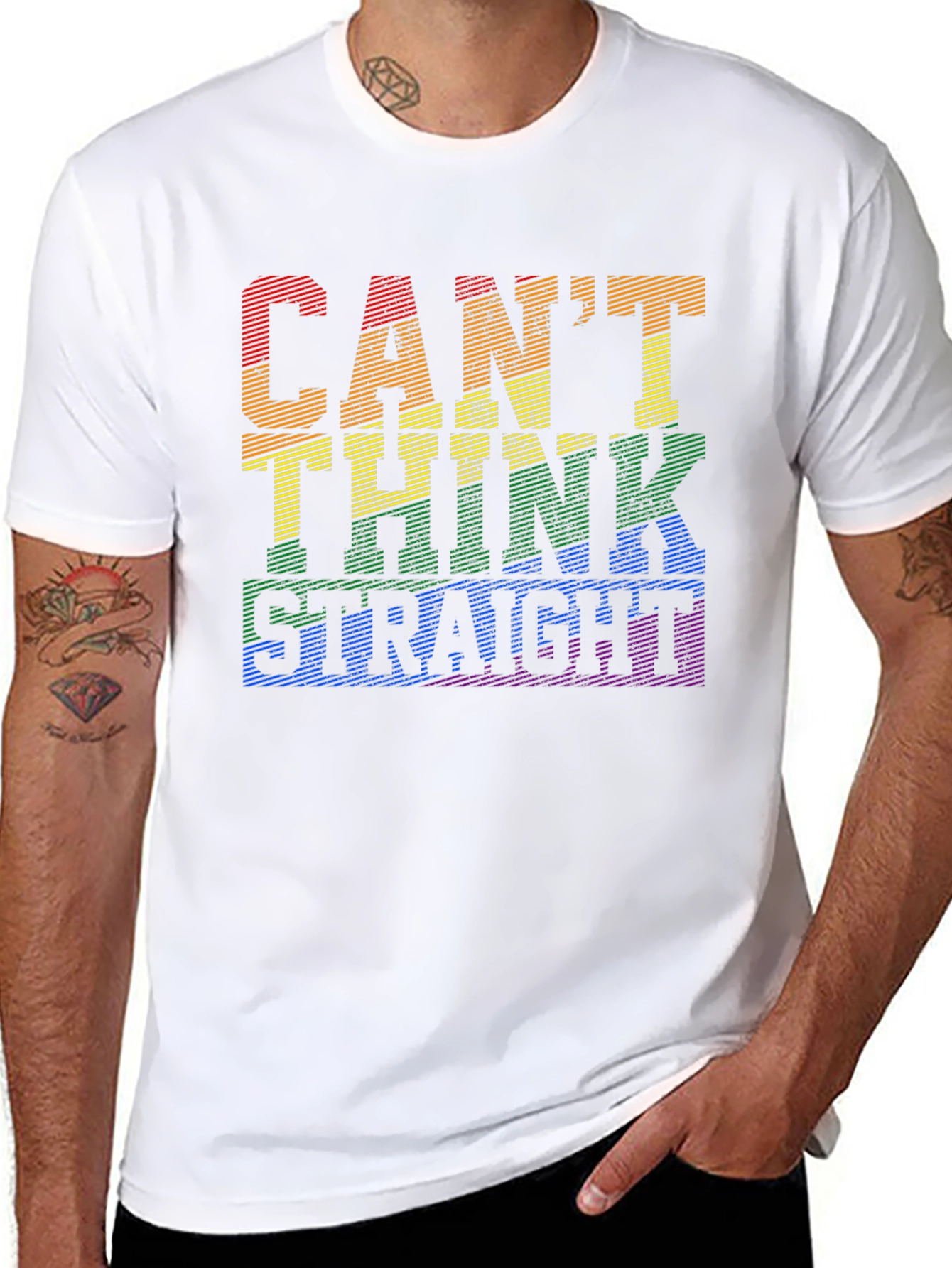Cant Think Straight LGBT Pride T-Shirt