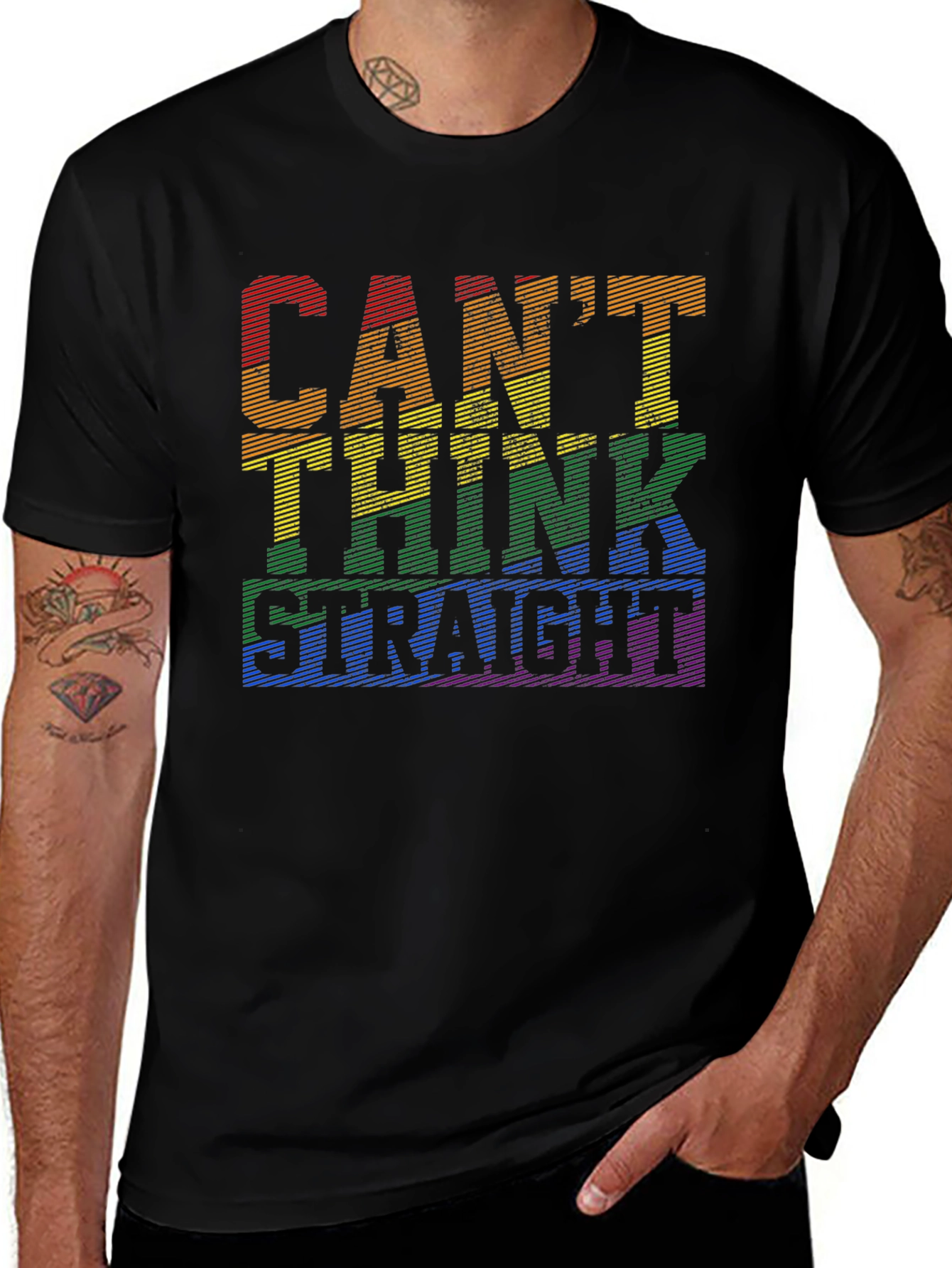 Cant Think Straight LGBT Pride T-Shirt