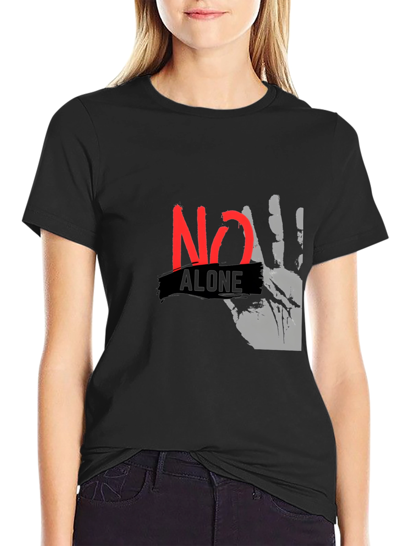 No Alone Graphic Tee - Empowering T-Shirt