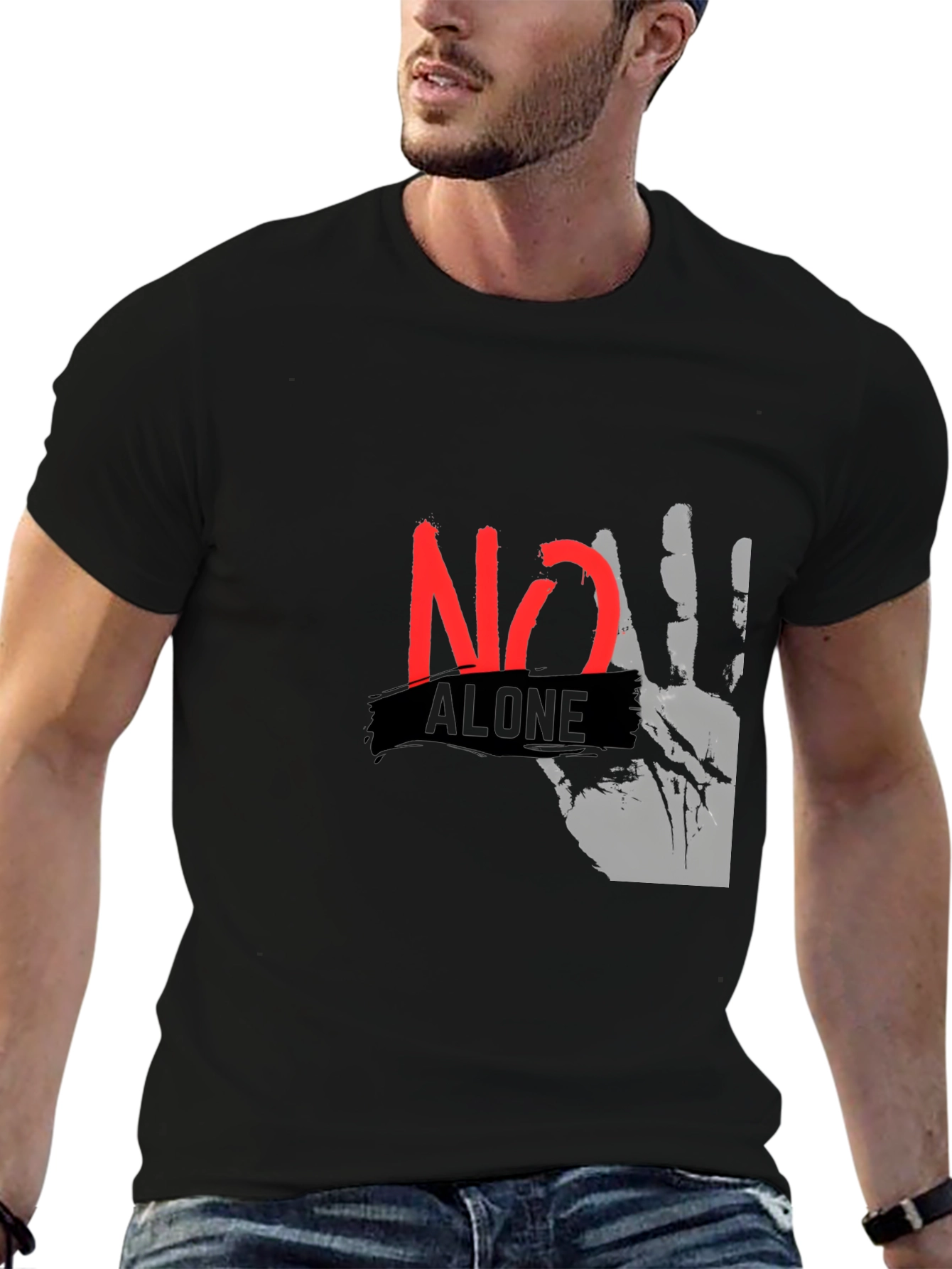 No Alone Graphic Tee - Empowering T-Shirt
