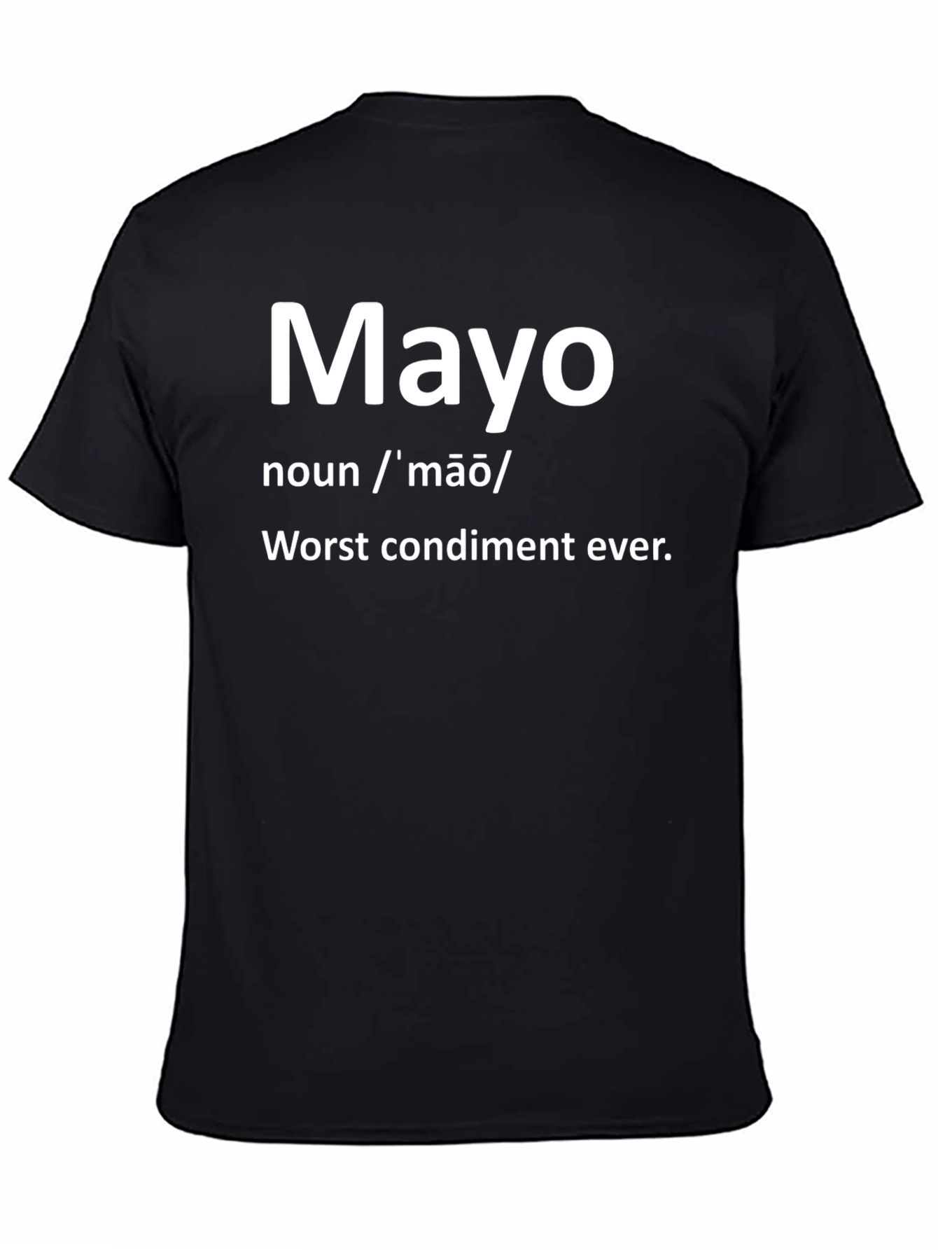 Mayo Definition Funny Black T-Shirt