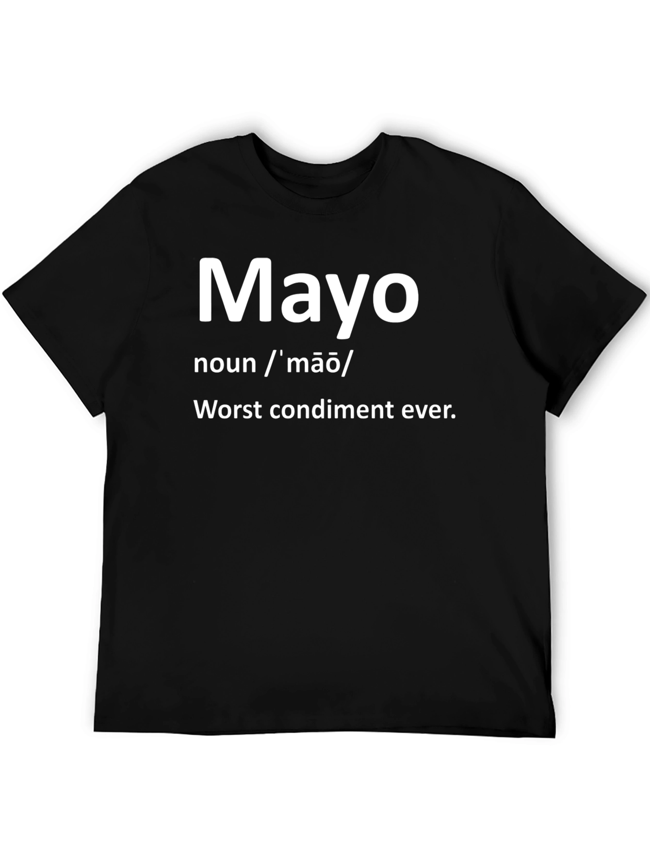 Mayo Definition Funny Black T-Shirt