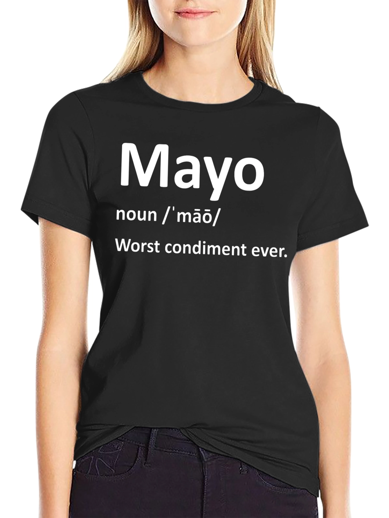 Mayo Definition Funny Black T-Shirt