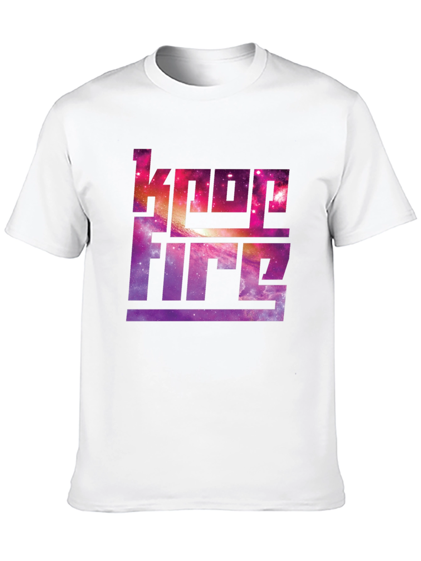 Keep Fire Galaxy Graphic Black T-Shirt
